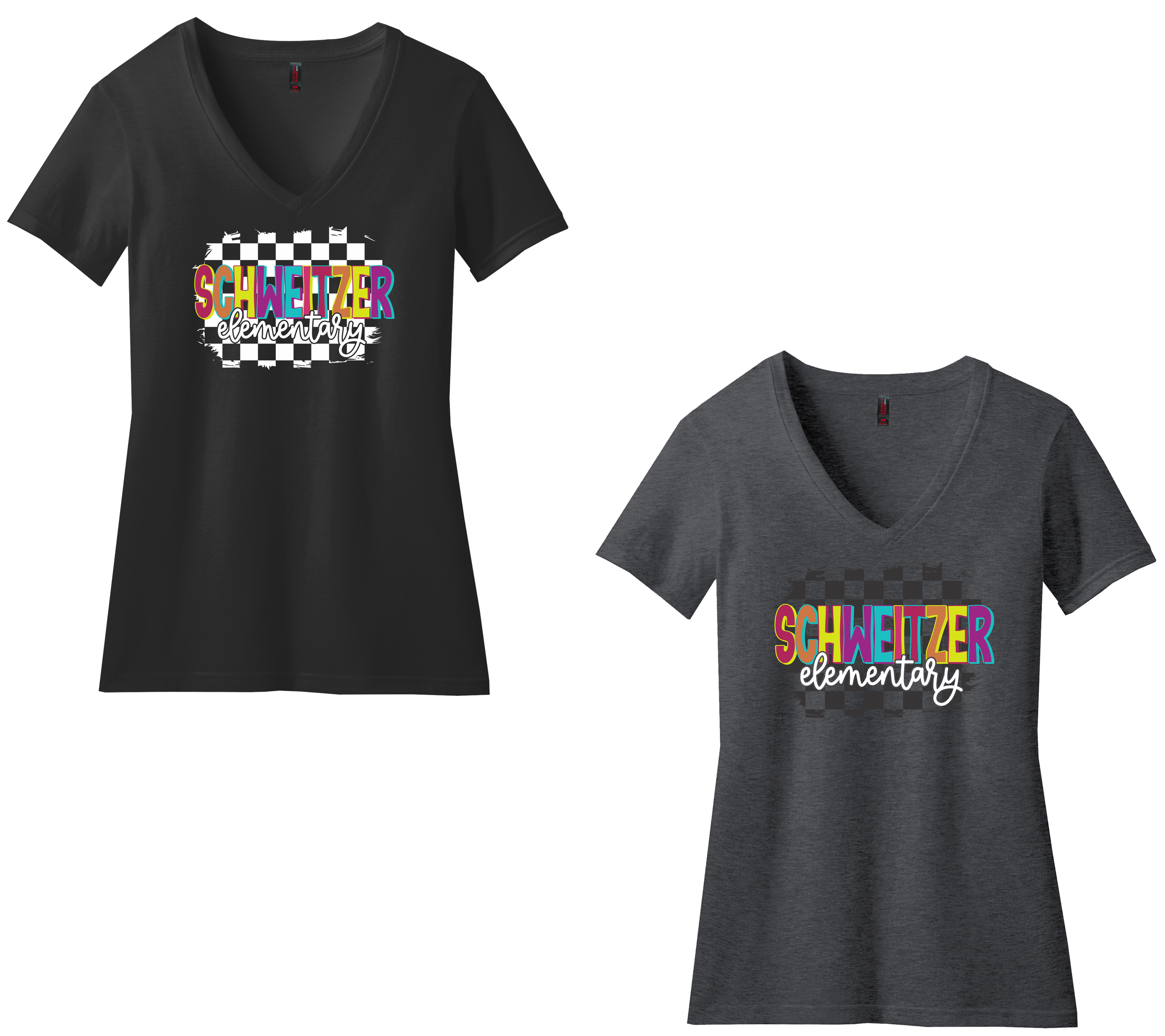 Schweitzer Women's V-neck Logo 1 (Both).png
