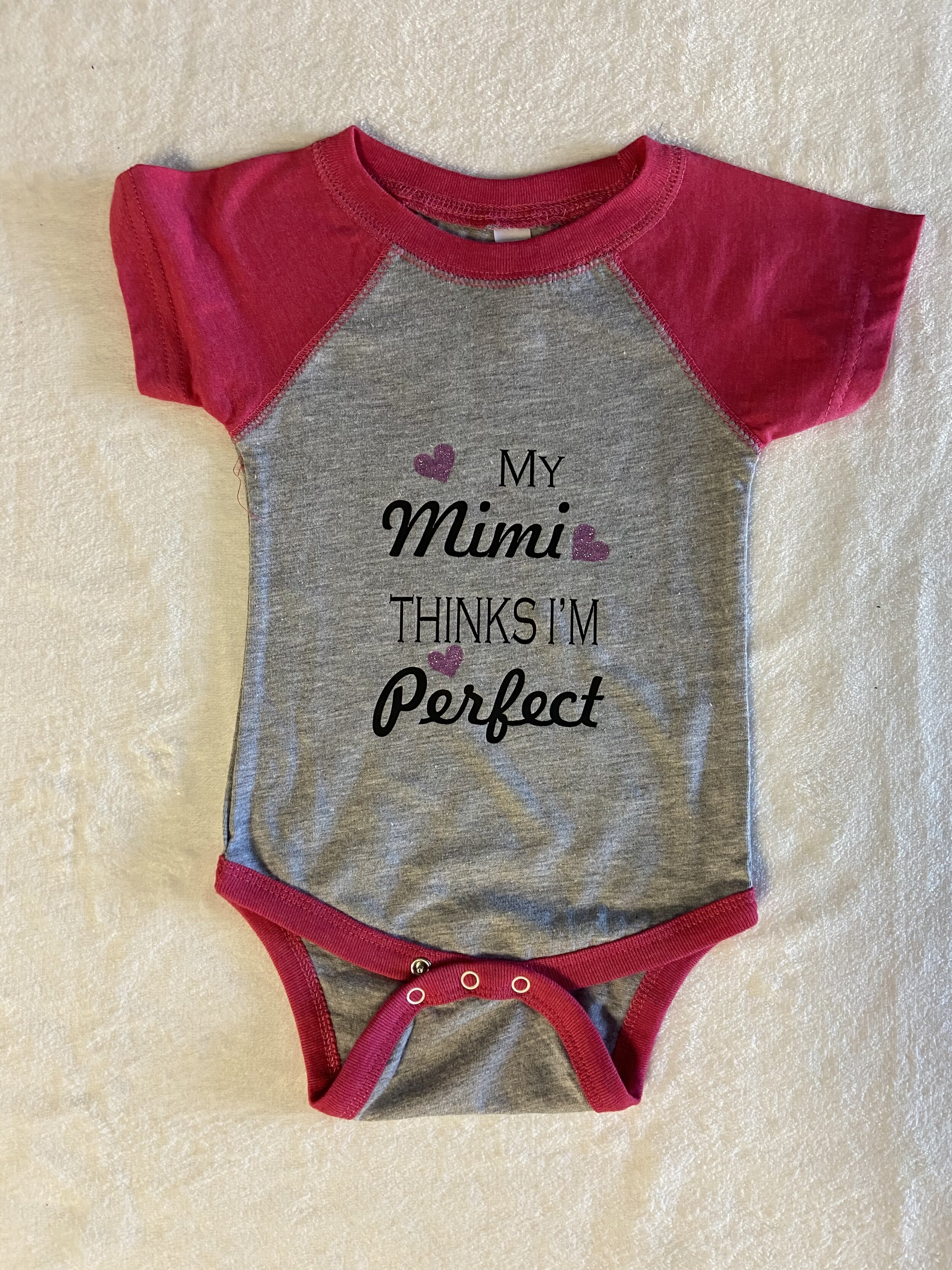 Baby Onesie Custom - My "Mimi Thinks I'm Perfect