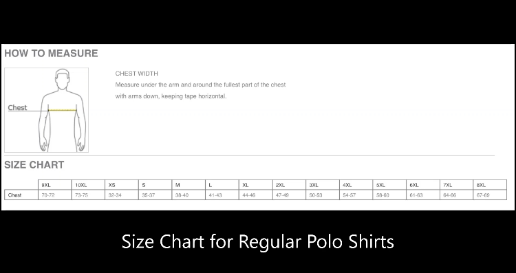 Polo size Regular Size Chart K500.png