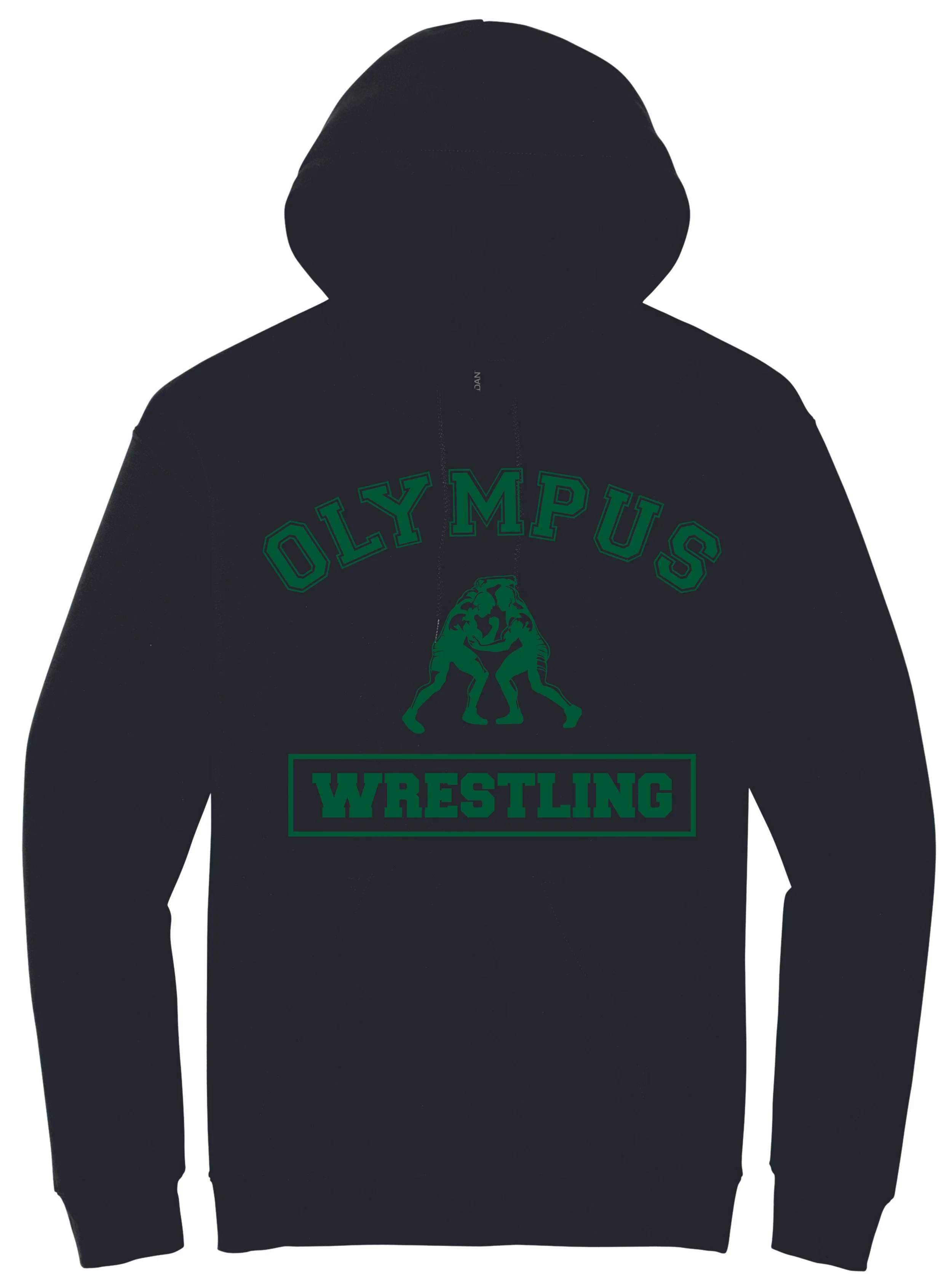 Olympus Wrestling Logo 1 Pullover Hooded Sweatshirts (18500) BLACK.jpg