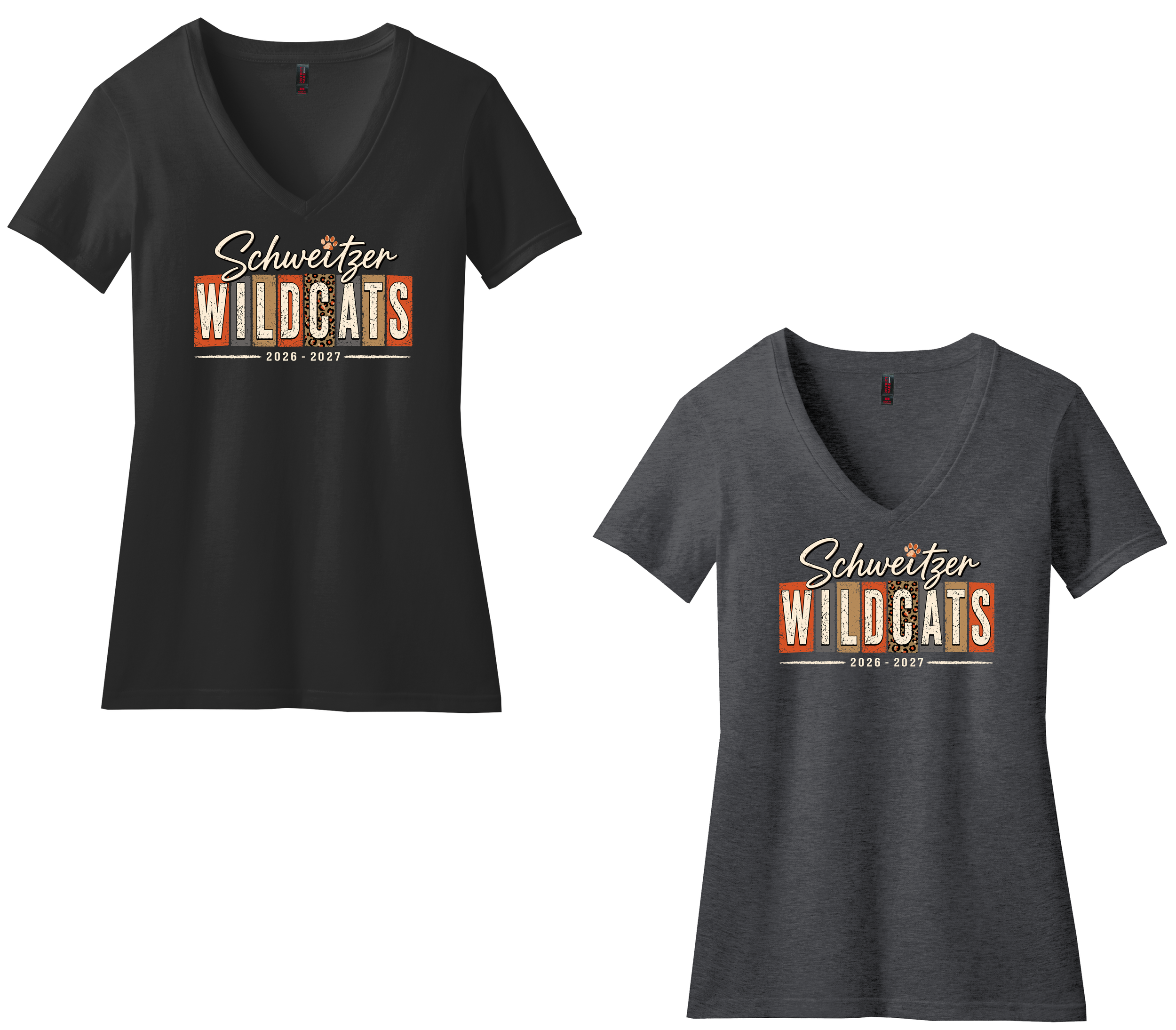 Schweitzer Women's V-neck Logo 3 (Both).png
