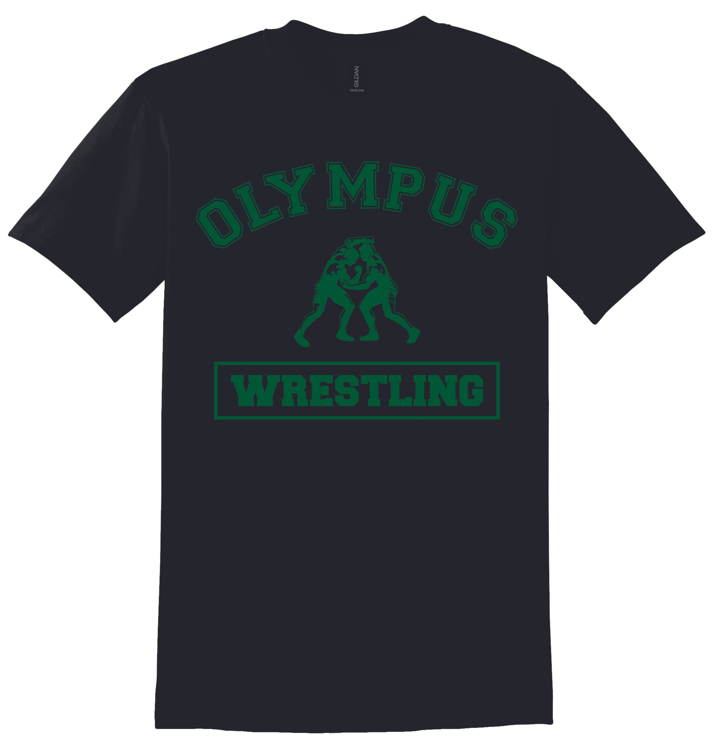 Olympus Wrestling Logo 1 T-Shirts (8000) BLACK.jpg