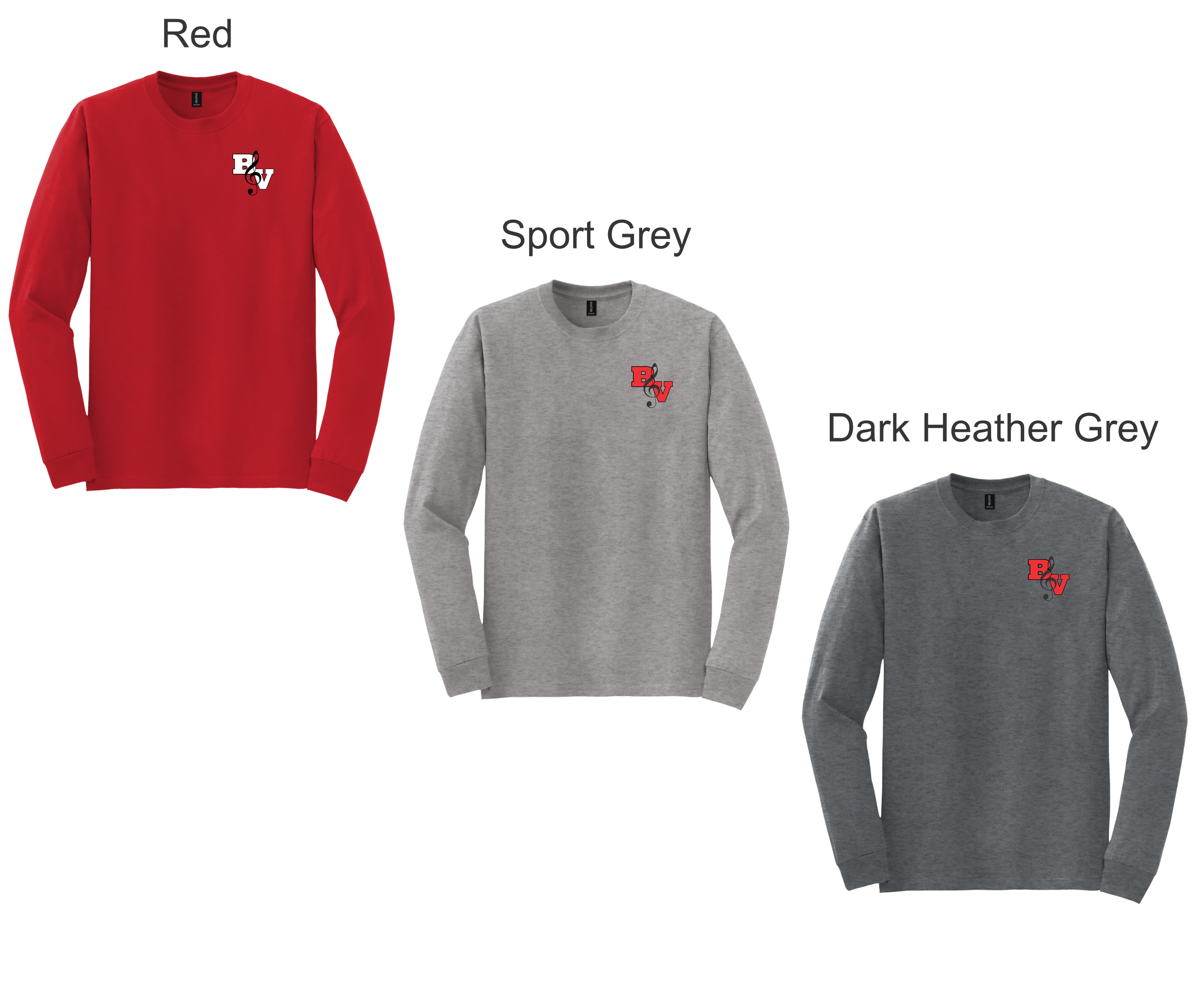 BV Band - Left Chest Clef Long Sleeve Shirts (8400)