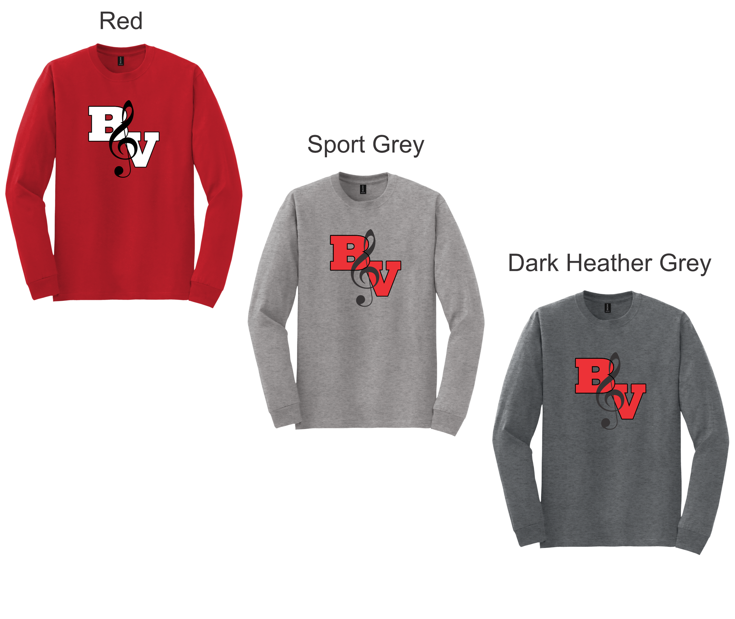 BV Band - Big Clef Long Sleeve Shirts (8400)