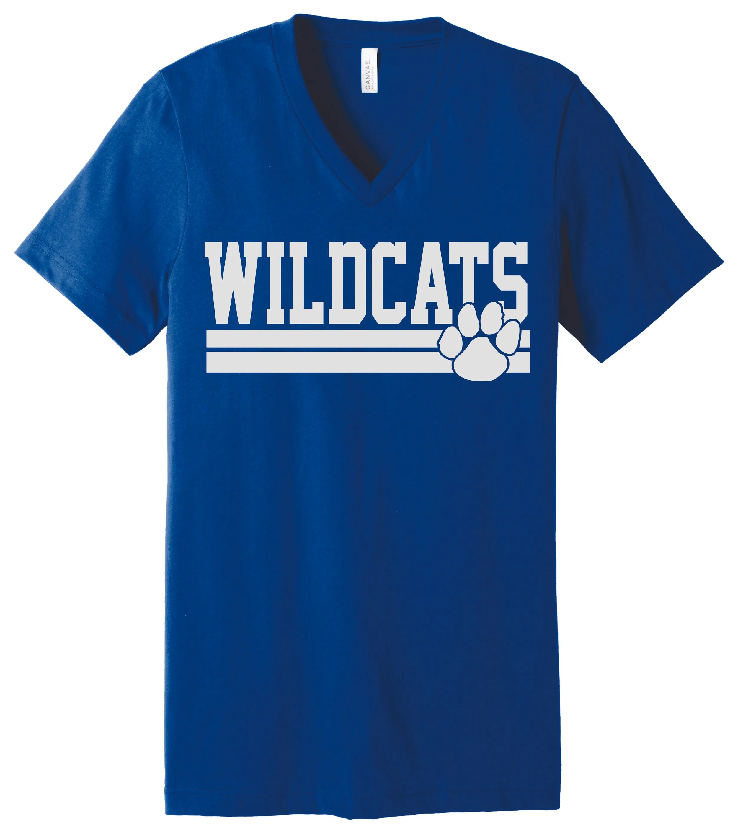 Wildcats Stripe Paw T-Shirts V-neck.jpg