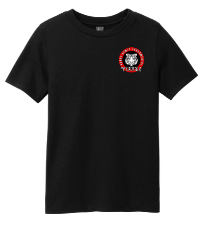Dewey Elementary - Tigers Left Chest Logo Black T-Shirt (DT108Y/DM108)