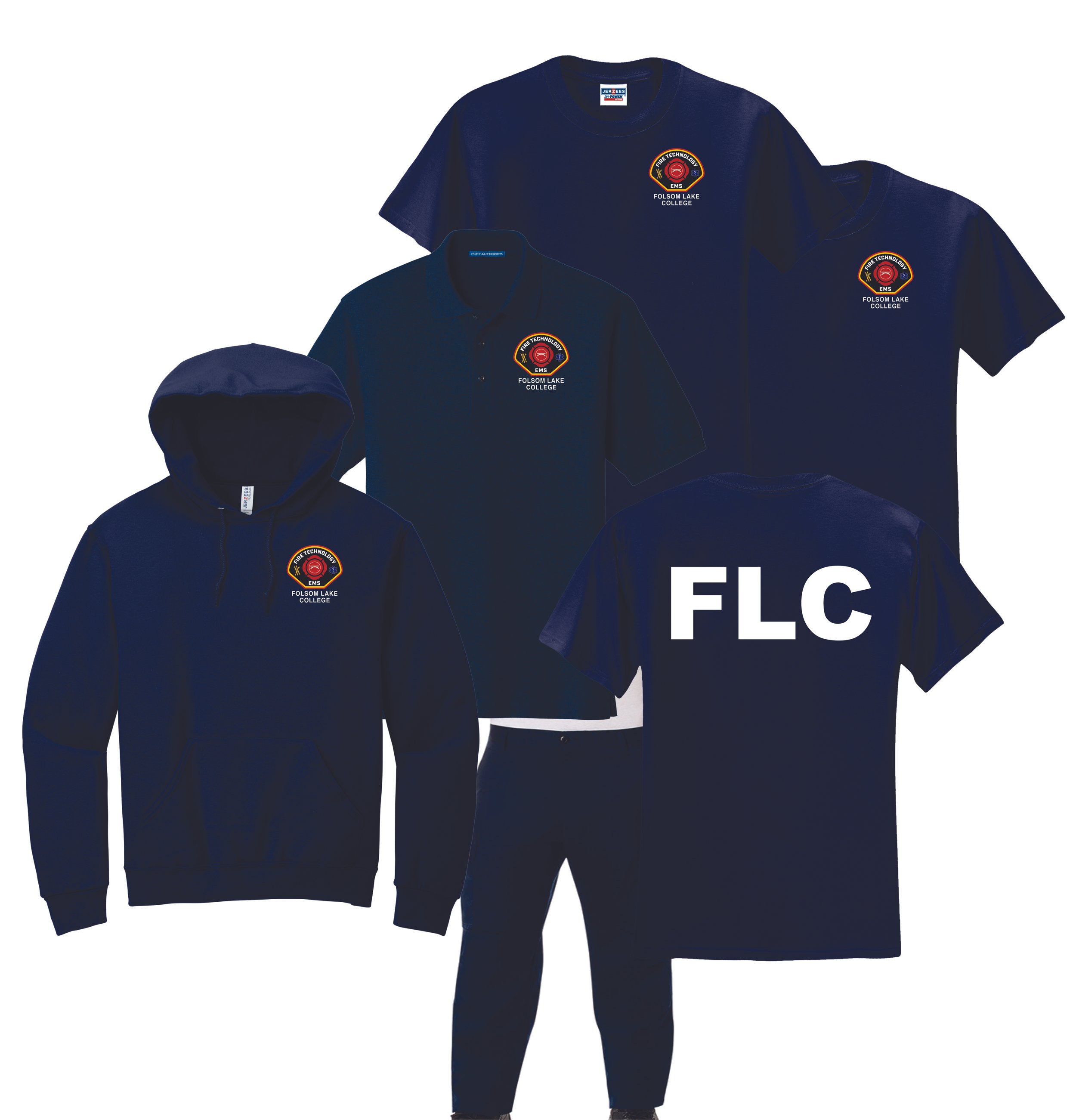 $125 Package (EMS) includes 2 T-shirts; 1 Polo; 1 BDU pants; 1 Hooded Pullover Sweatshirt (29M/K500/996M)