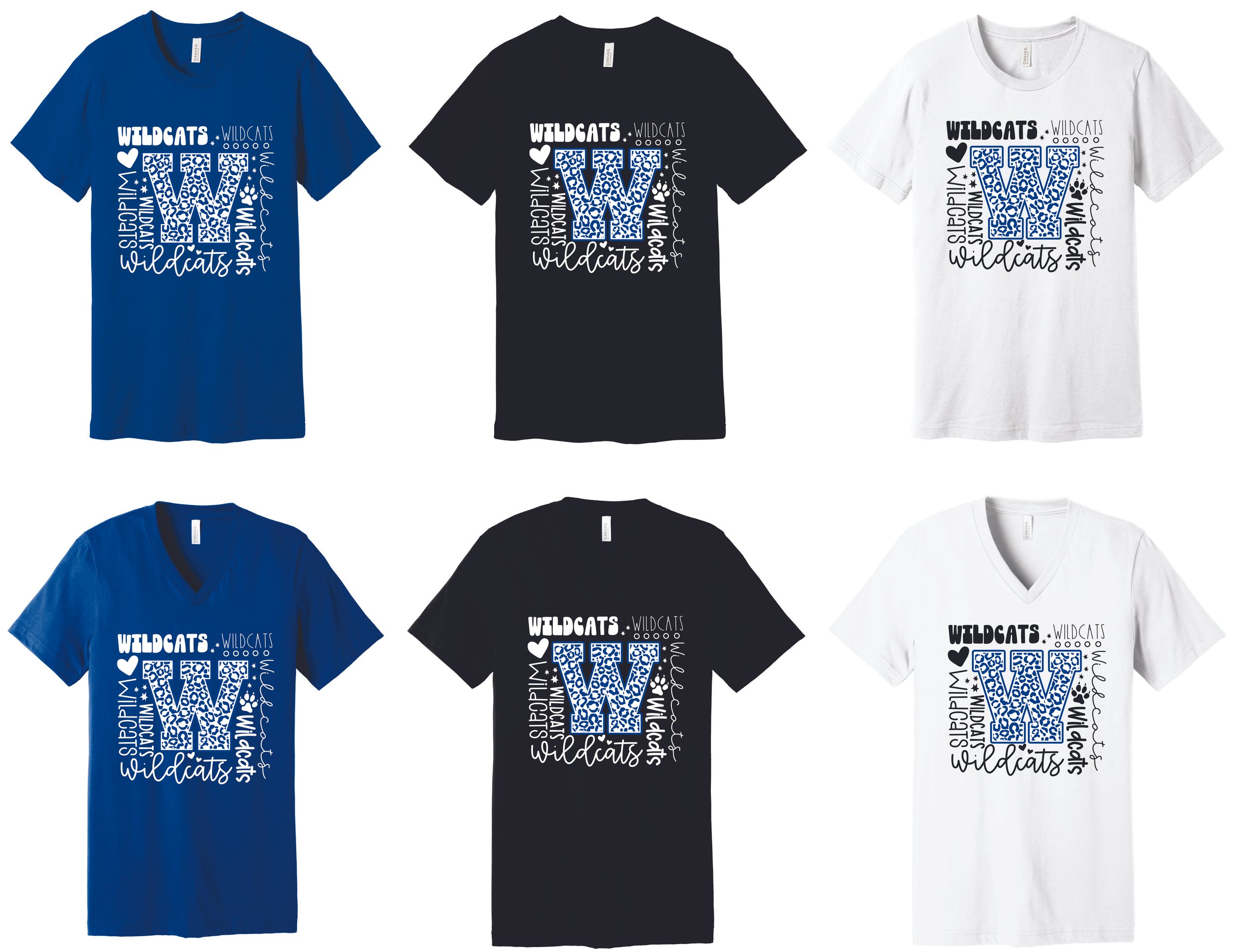 W Multiple Wildcats T-Shirts.jpg