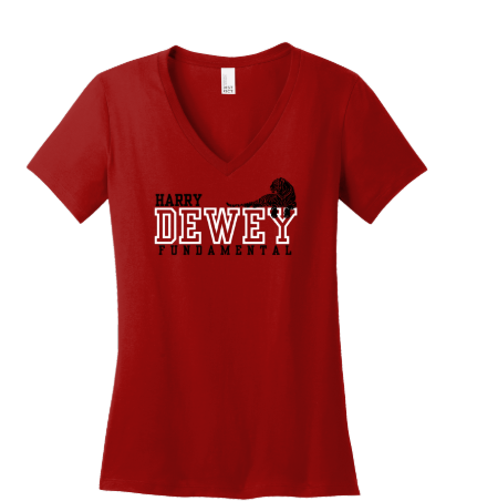 Dewey Elementary - Harry Dewey Fundamental Women's V-Neck (DM1170L)