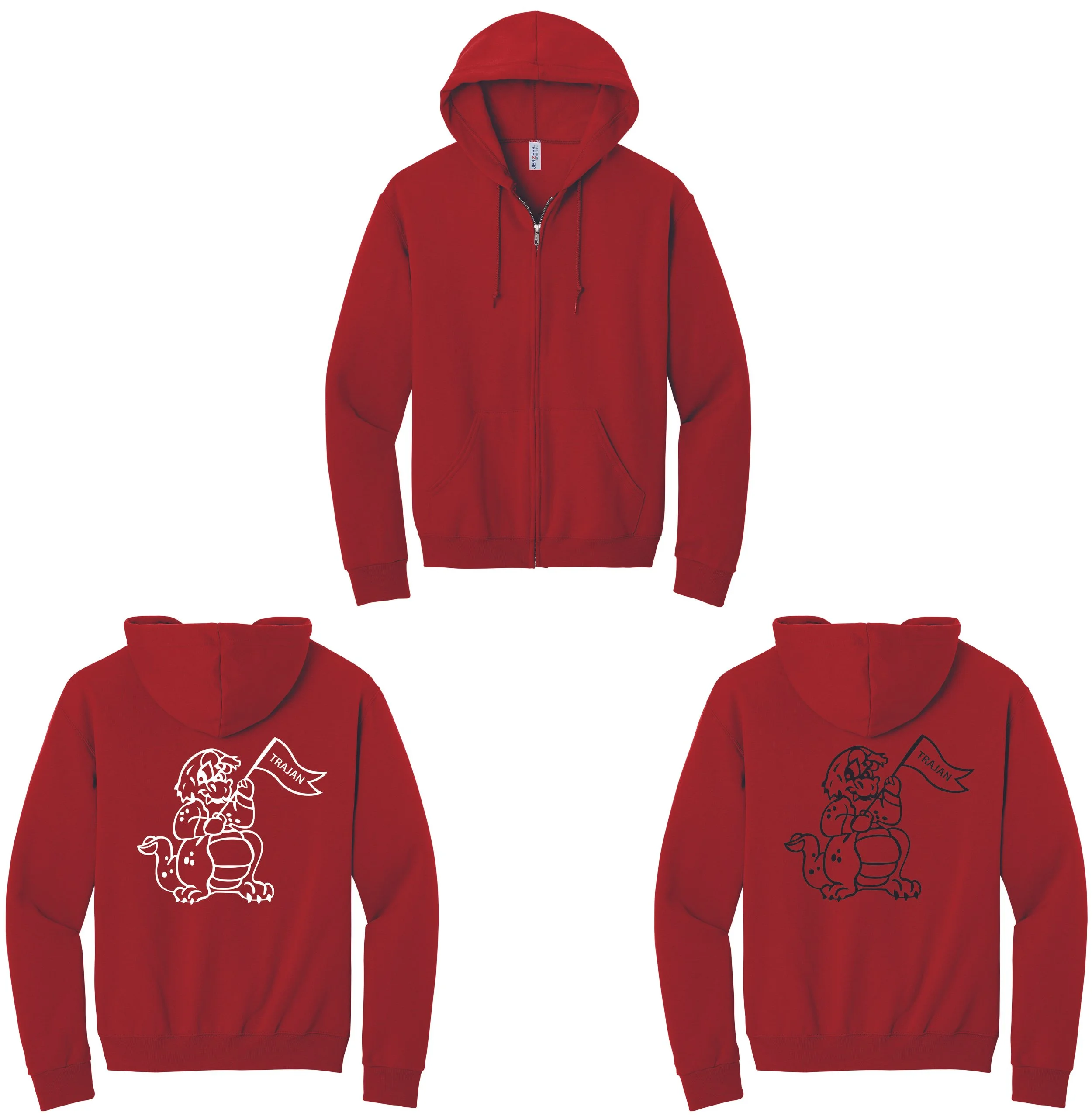 Trajan Elementary - Zip Up Hooded Sweatshirts (PC90YZH/993M)