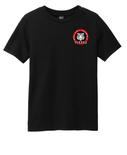 Dewey Elementary - TIGERS Left Chest Black T-Shirt (DT108Y/DM108)