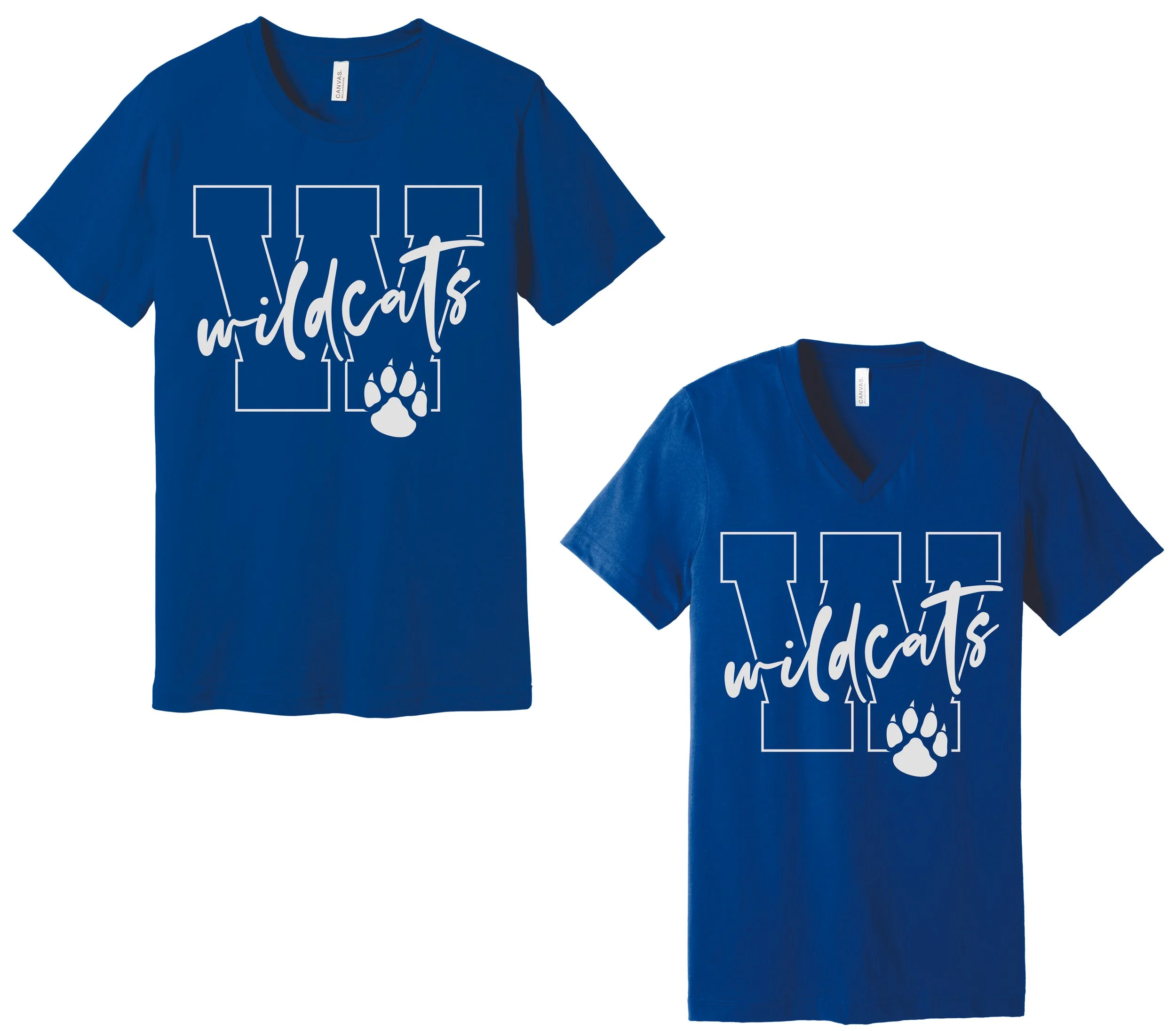 W - Wildcats with claw T-Shirts.jpg