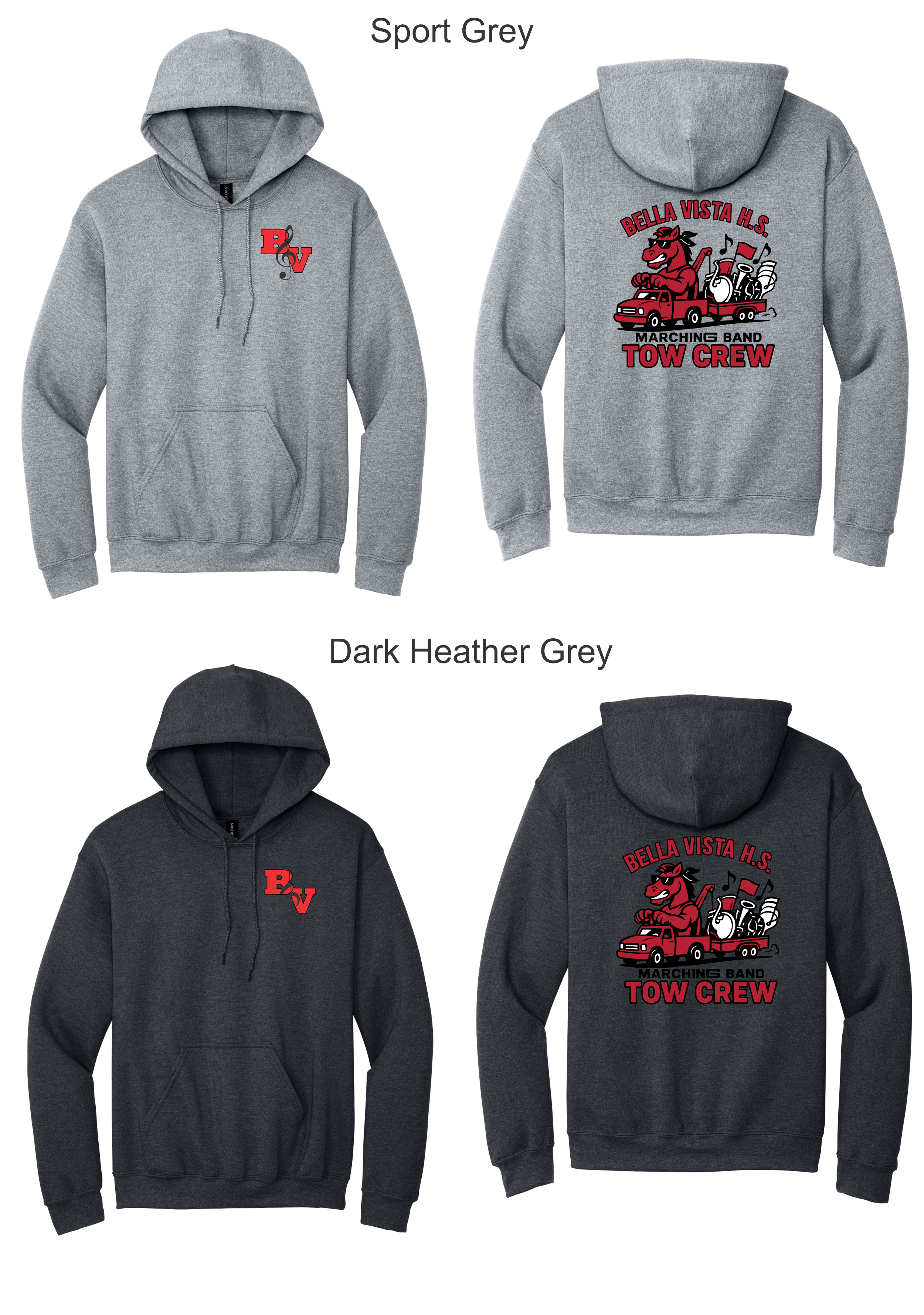 BV Band - Tow Crew Pullover Hooded Sweatshirts (18500)
