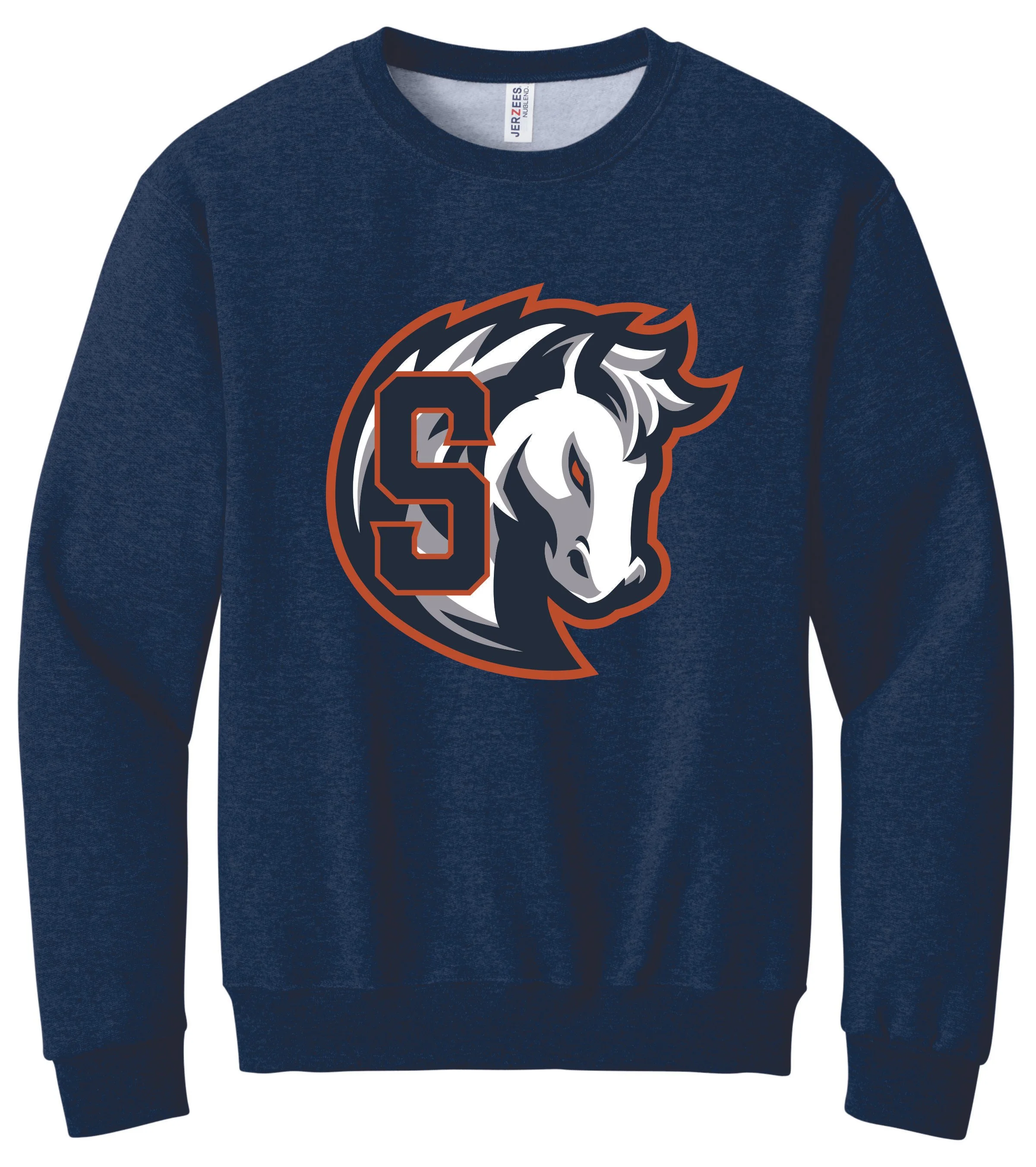 Stampede Vintage Heather Navy Crewnecks 562M Full Front.jpg