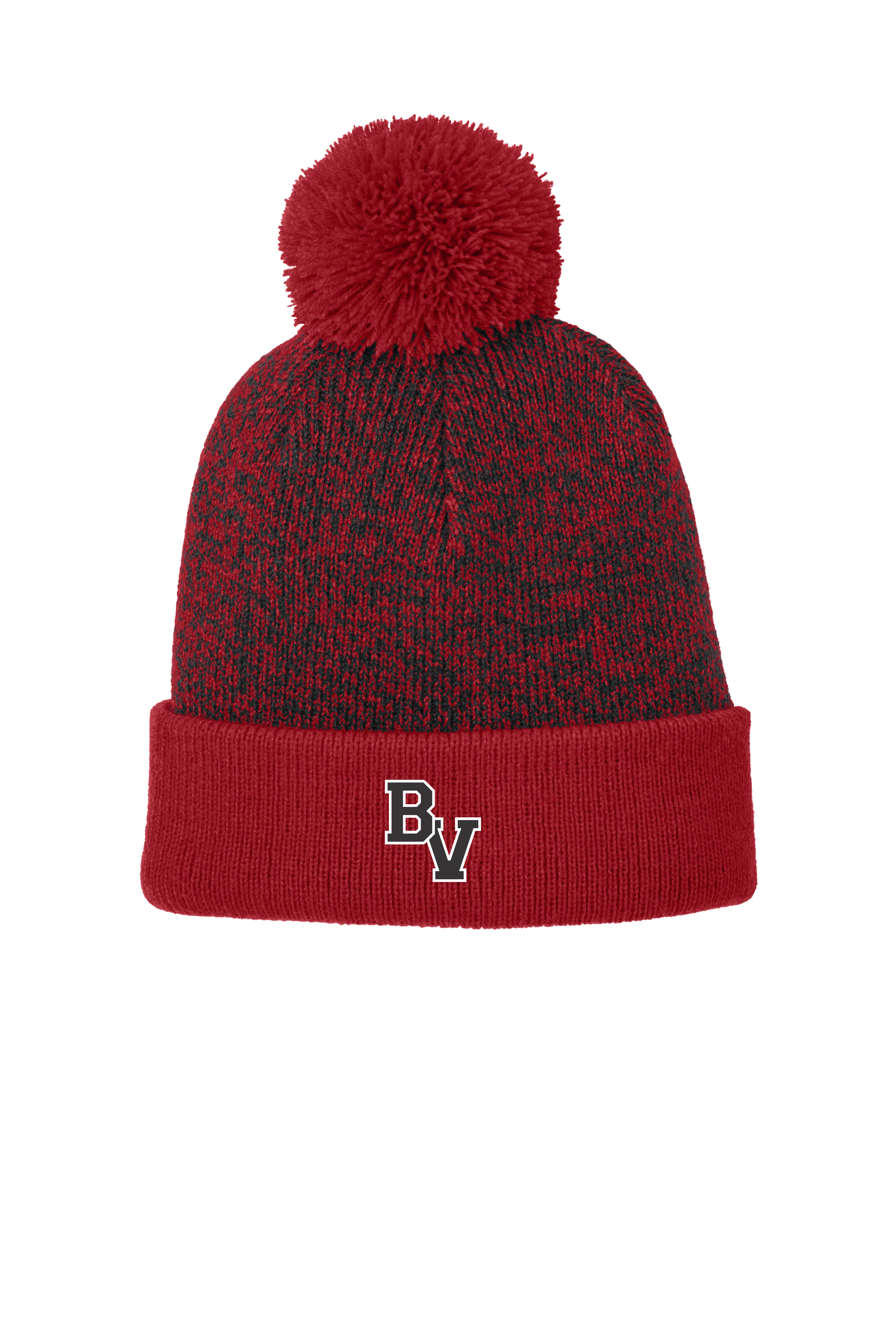 BV Soccer - Embroidered Heather Pom Pom Beanie (STC68)
