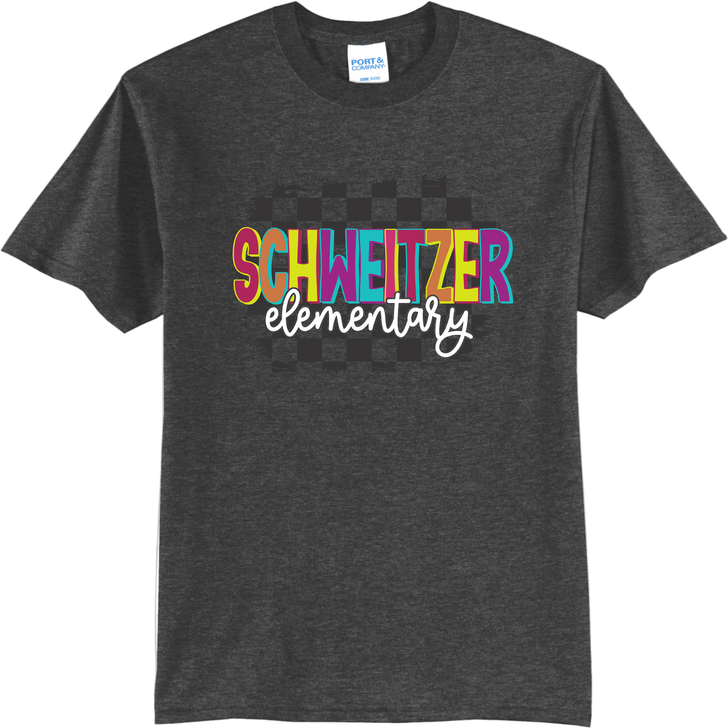 Schweitzer T-Shirt Logo 1 (Dk Hthr Gry).png