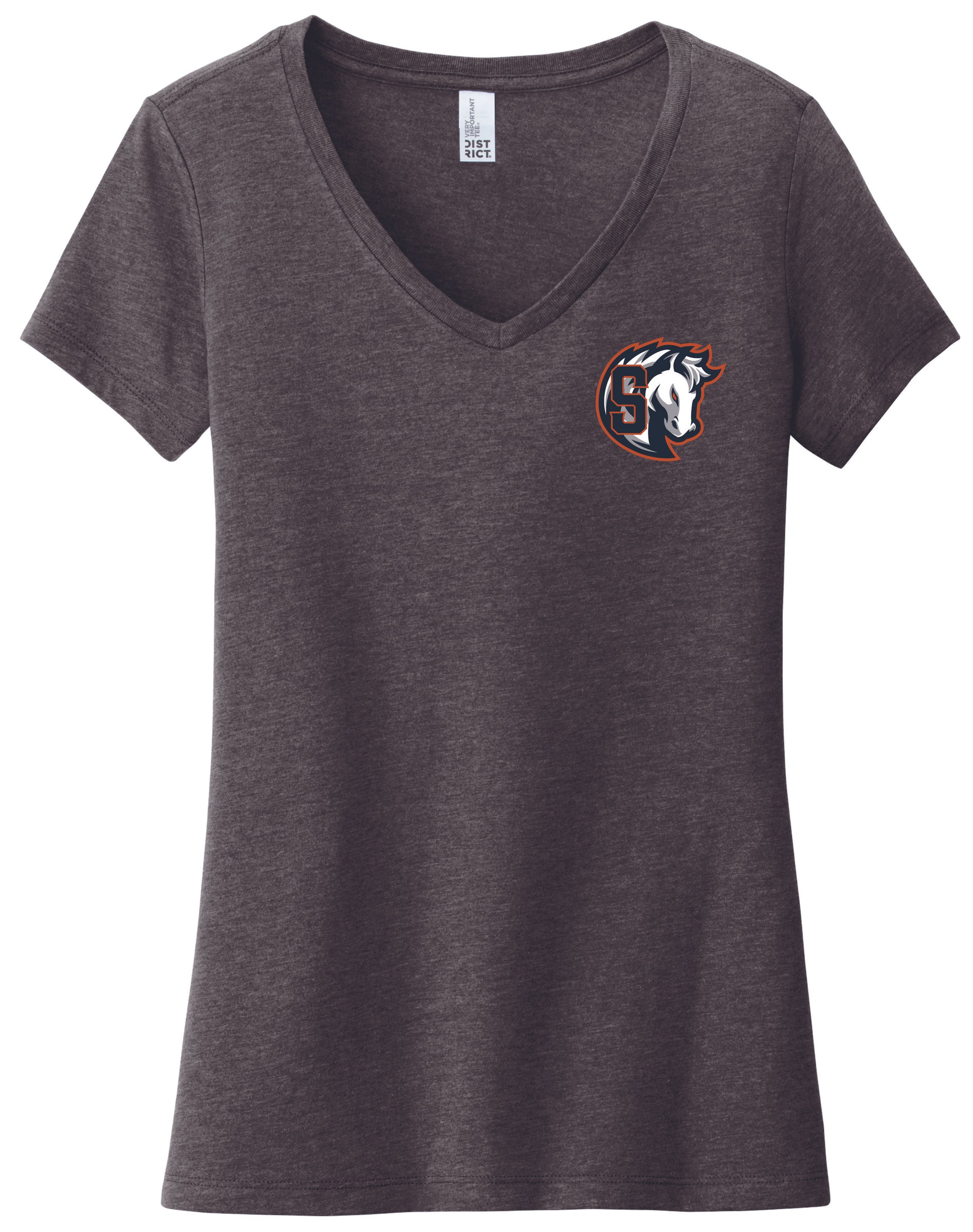 Stampede Heathered Charcoal Womens V-necks DT6503 Left Chest.jpg