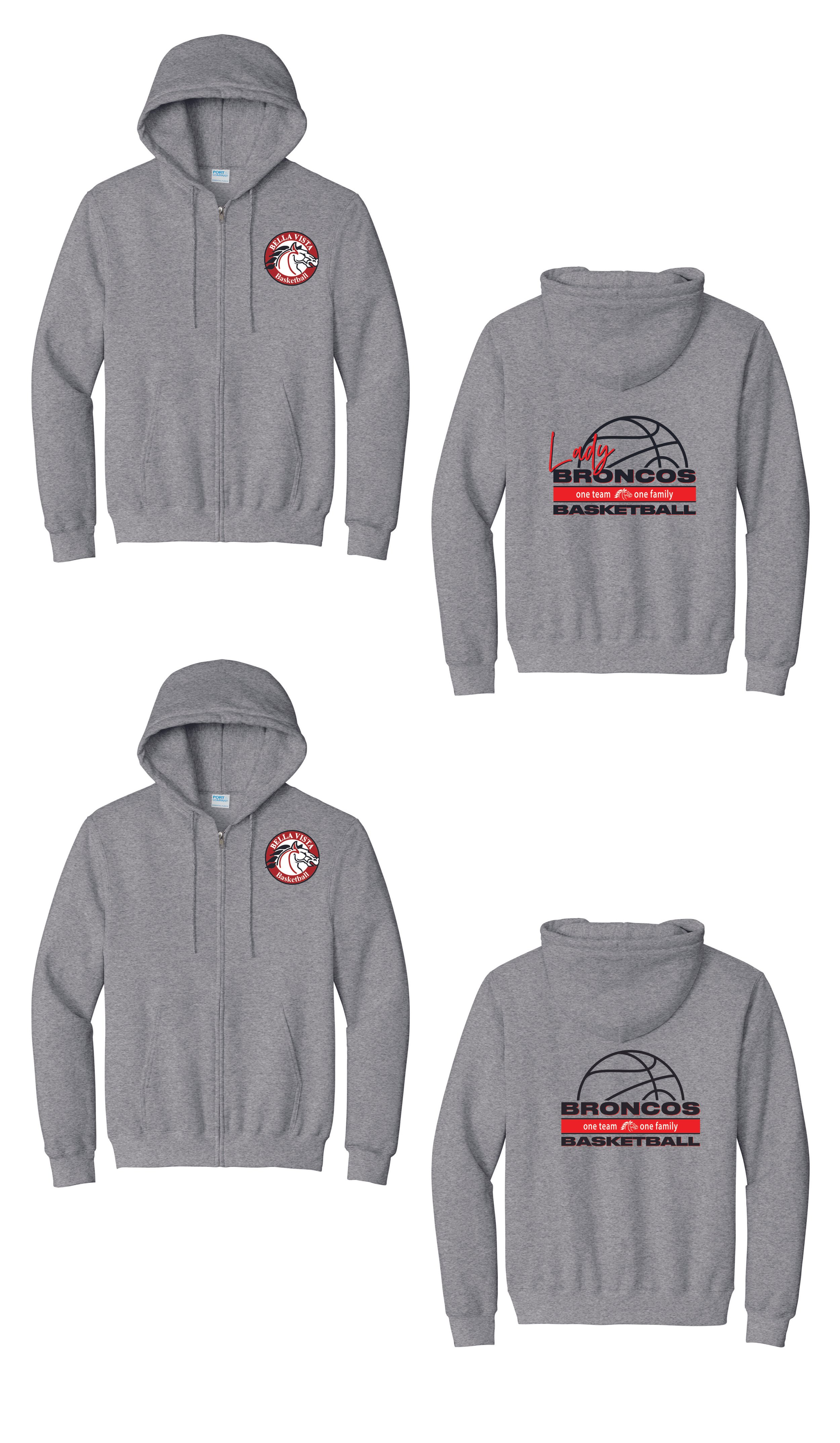 2025-2026 Lady Bronco Zip Up Hooded Sweatshirt HEATHER GREY.jpg