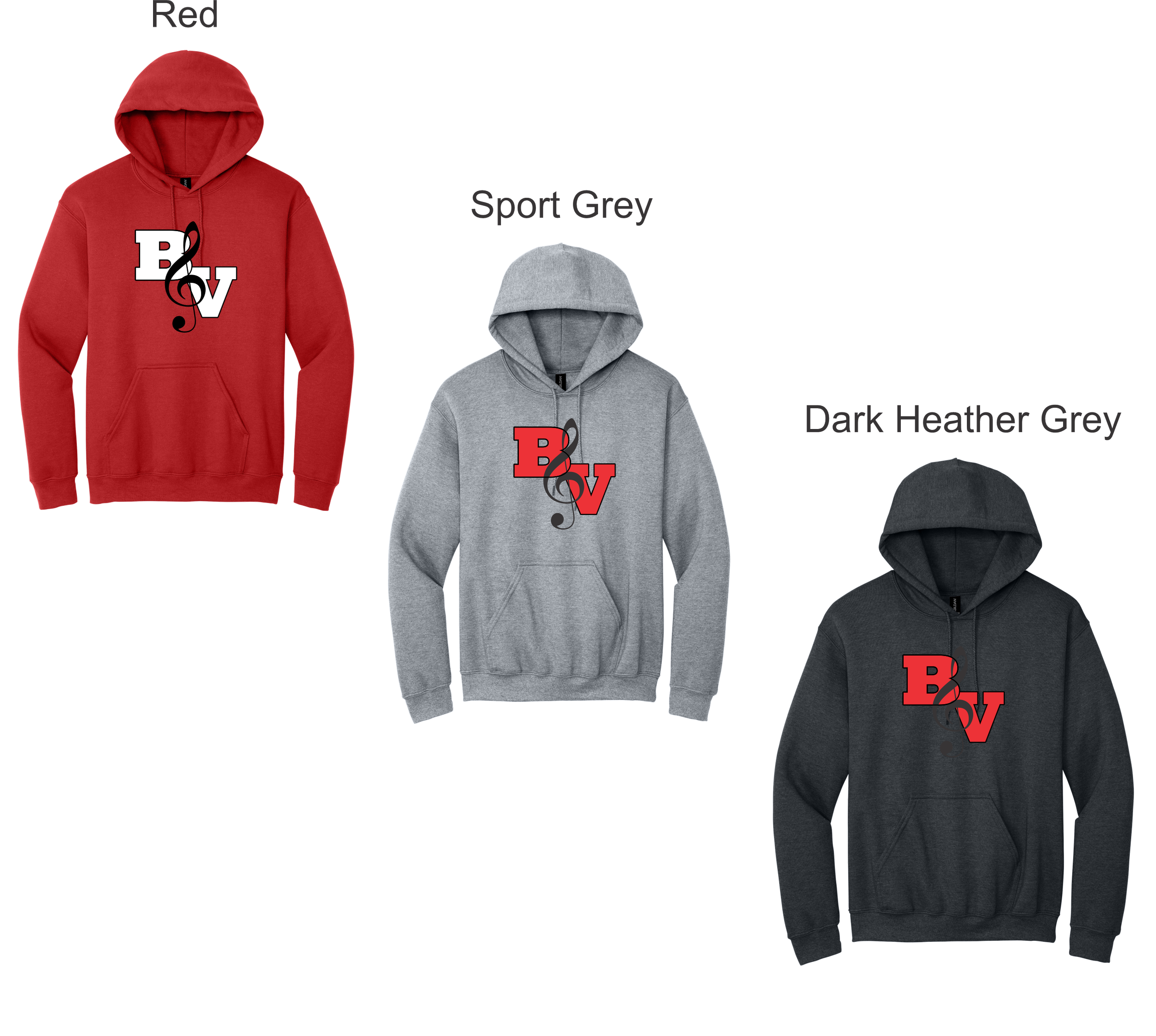 BV Band - Big Clef Pullover Hooded Sweatshirts (18500)