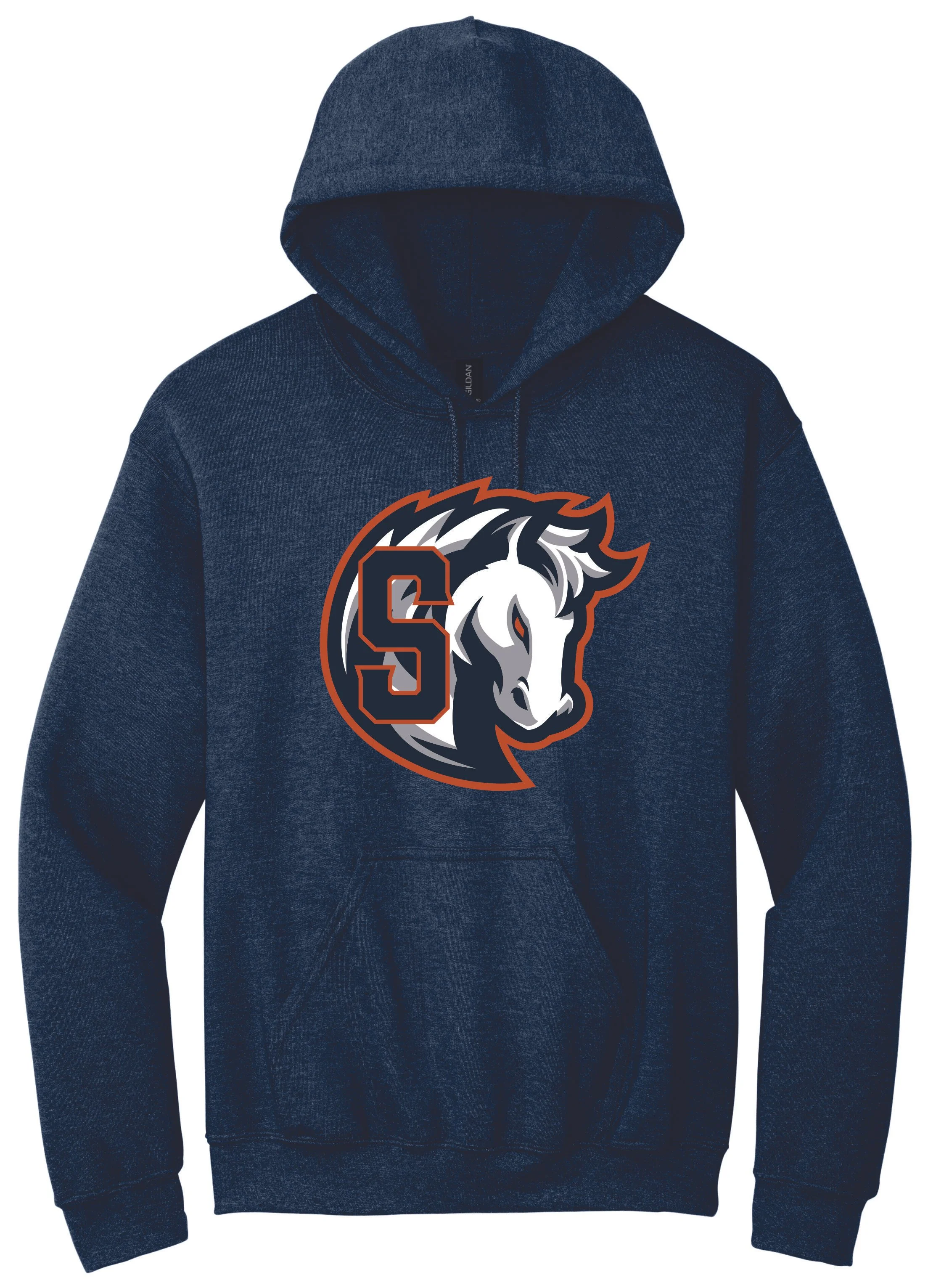 Stampede Heather Dark Navy Hoodies 18500 Full Front.jpg