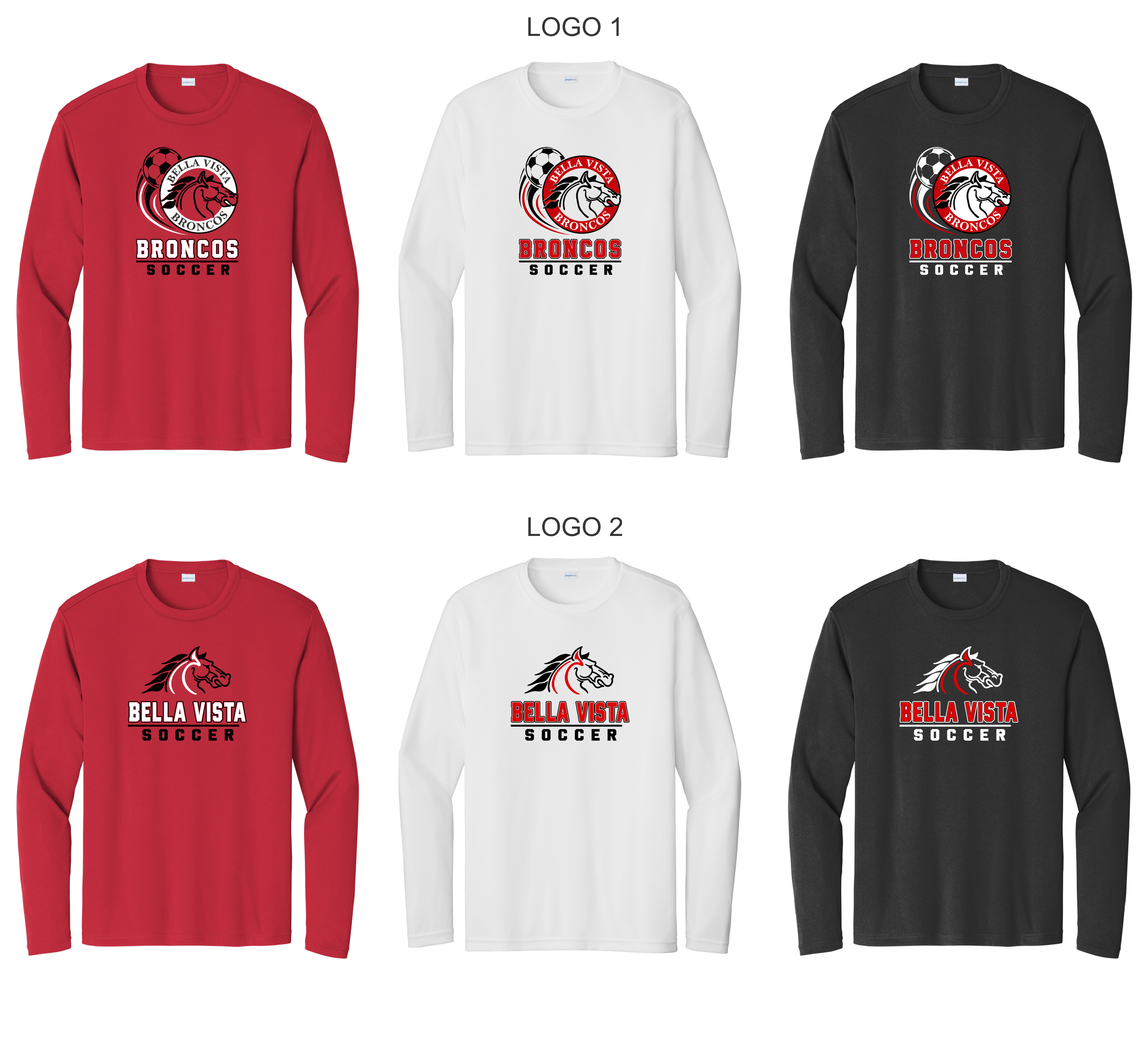 BV Soccer - Unisex Long Sleeve Sport-Tek T-Shirts (ST350LS)