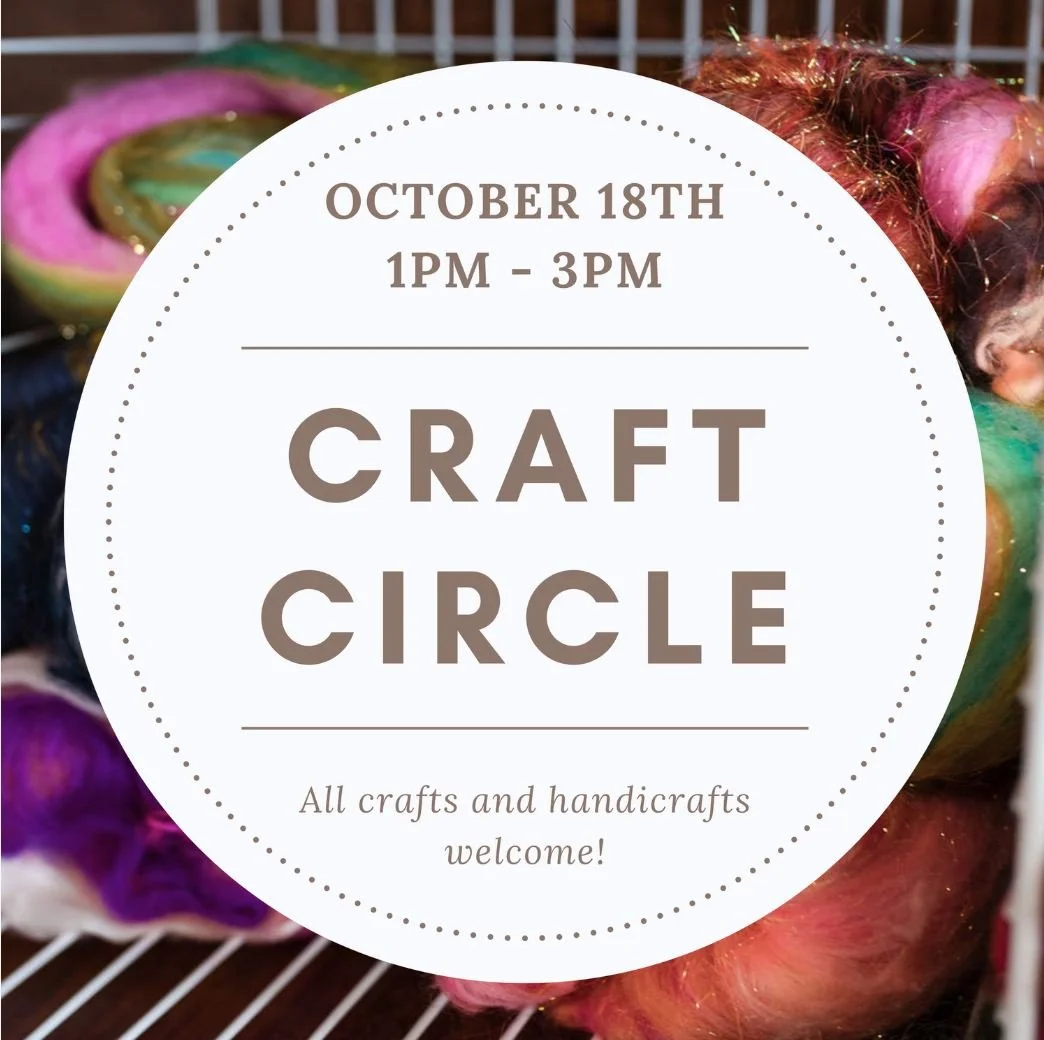 🎨 October Craft Circle
Saturday, Oct. 18 | 1&ndash;3 PM | Fabric of Society York 

Making is more fun together! Join us for a relaxing, low-pressure afternoon of crafting and handwork in our Studio. Bring any project you&rsquo;re working on&mdash;or