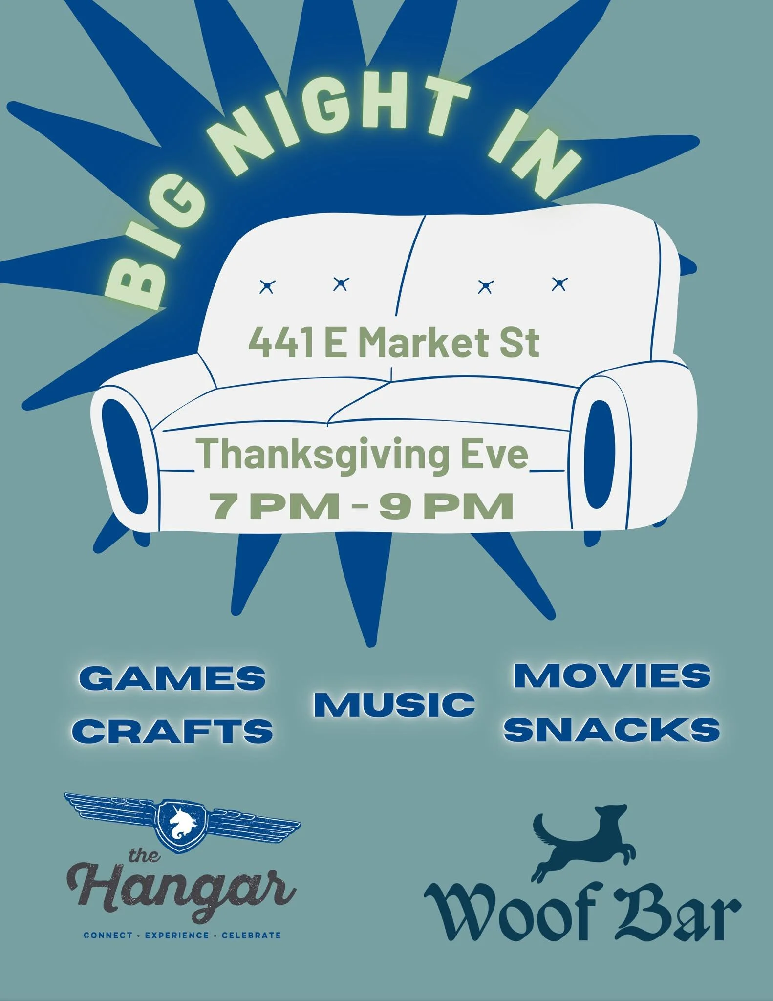 Tonights the night: Starting at 7pm
Big Night In at The Hangar! Need a break from the kitchen&mdash;or your family&mdash;for a night? Join us for The Big Night In at The Hangar York! We&rsquo;re keeping it simple, cozy, and stress-free. Don&rsquo;t w