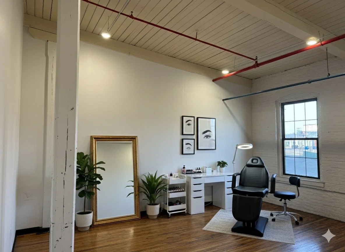 Suite 6202 | 420 Sq. Ft. | Available Now | $480/mo
Sunlit Studio Space Now Available

This bright second-floor studio&mdash;formerly used as a photography space&mdash;offers great natural light and an open layout perfect for creatives, makers, or sma