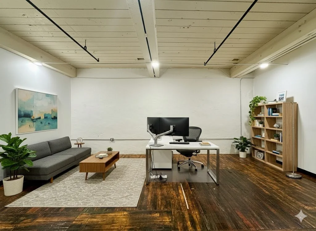 Suite 2200A | 437 Sq. Ft. | Available Now
✨ Renovated Private Office ✨
This freshly renovated 437 sq. ft. office offers a bright, polished workspace built for productivity and comfort. Located on the second floor, the suite features beautiful hardwoo