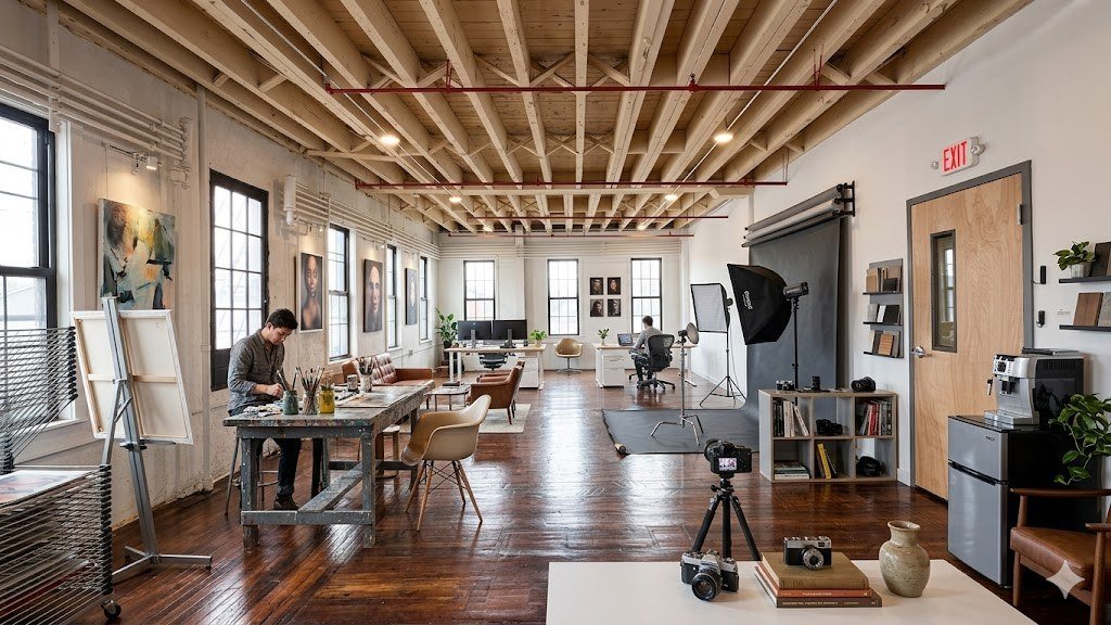 🌞 Before it&rsquo;s too late, secure one of our most sought-after creative suites. 
Suite 1208 is officially available! Formerly a professional photography studio, this 793 sq. ft. space is a literal dream for creators, entrepreneurs, and wellness p