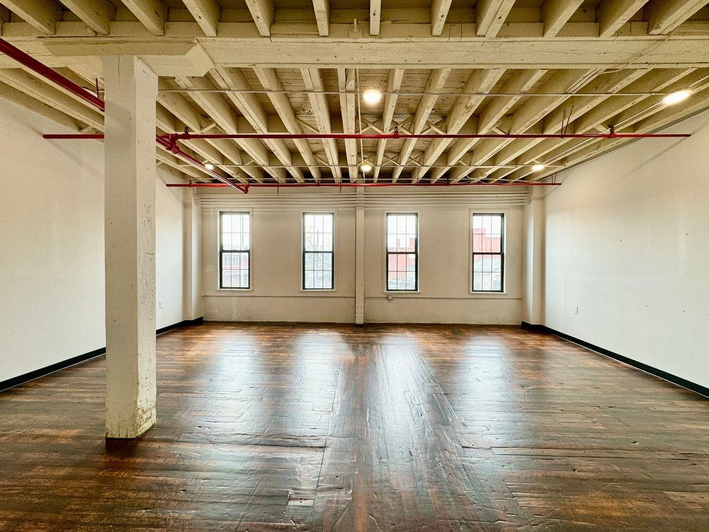 Looking for a vibrant new workspace? 
✨ Suite 1206 is waiting for you at the historic New York Wire Works in York!
This beautiful 550 sq. ft. open-space suite is located on the second floor and is absolutely flooded with natural light thanks to its l
