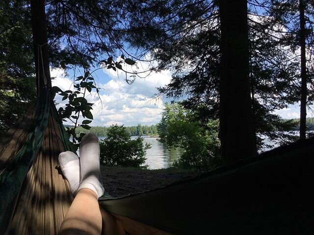 From a hammock somewhere in the Adirondack mountains... shortly before a much needed nap 💤