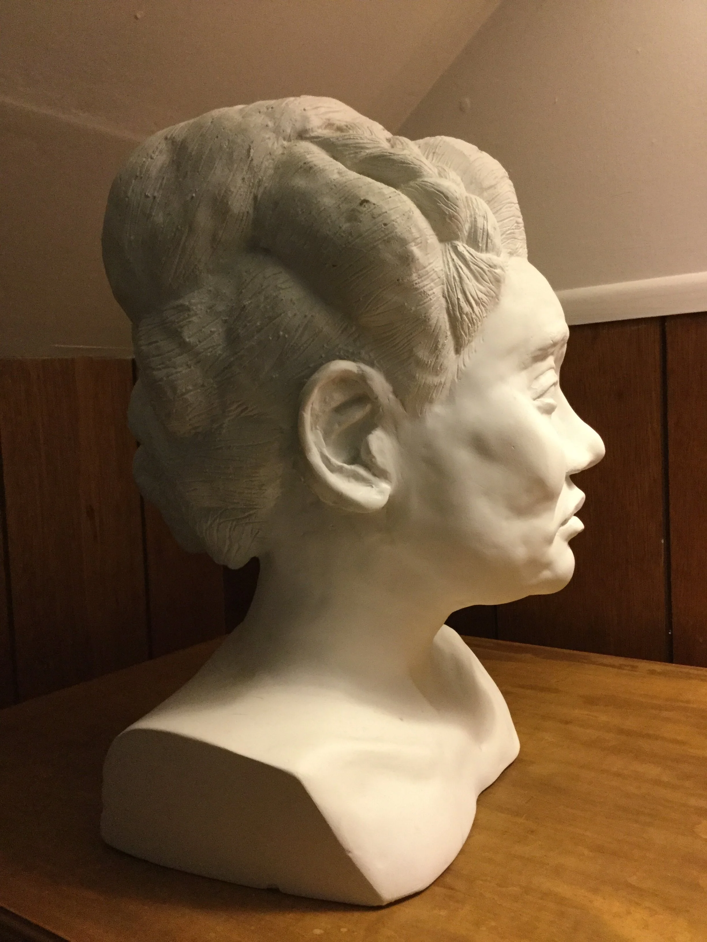 Domenique (right) - plaster cast of clay original - 1989