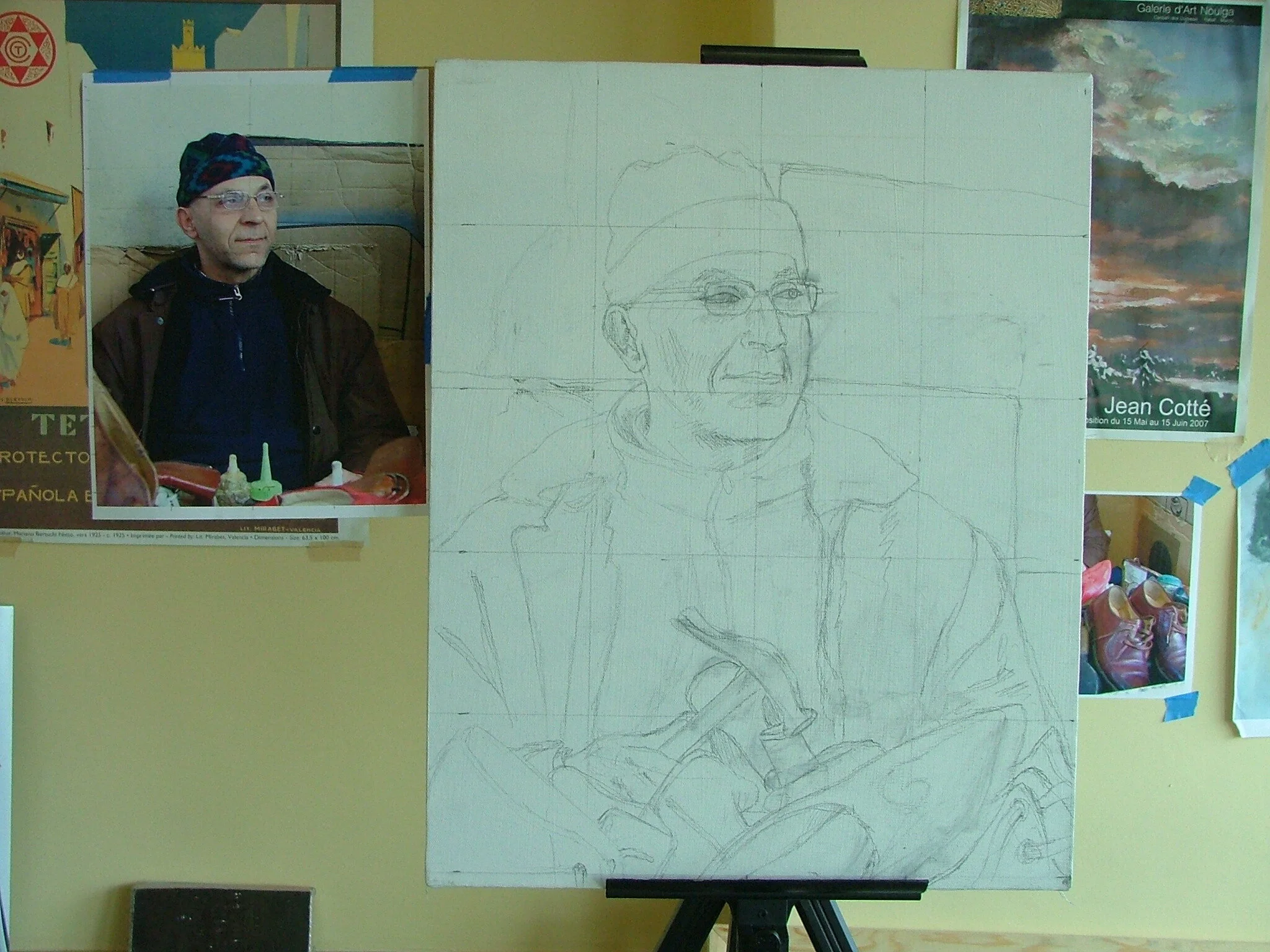 Ahmed - drawing on canvas