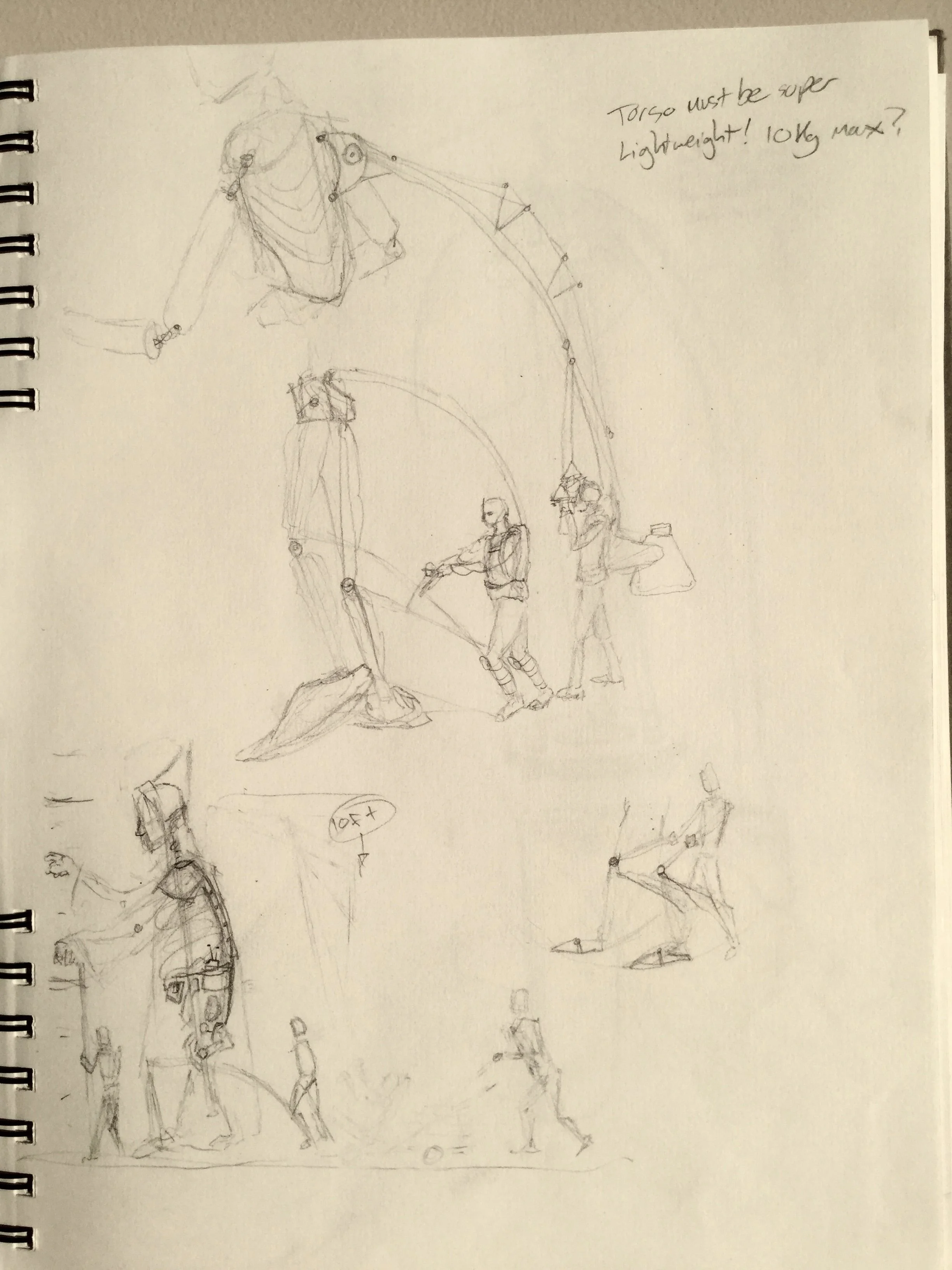 Tetouani Puppet - armature sketches