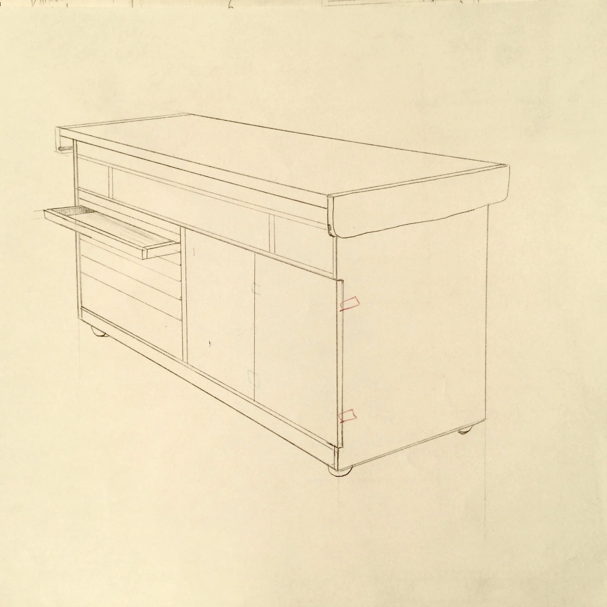 Jeff's Art Bench - concept drawing