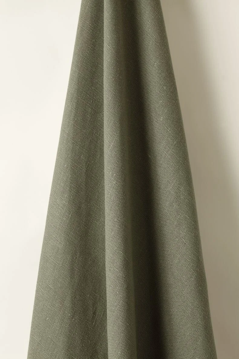 Heavy Weight Linen in Olive
