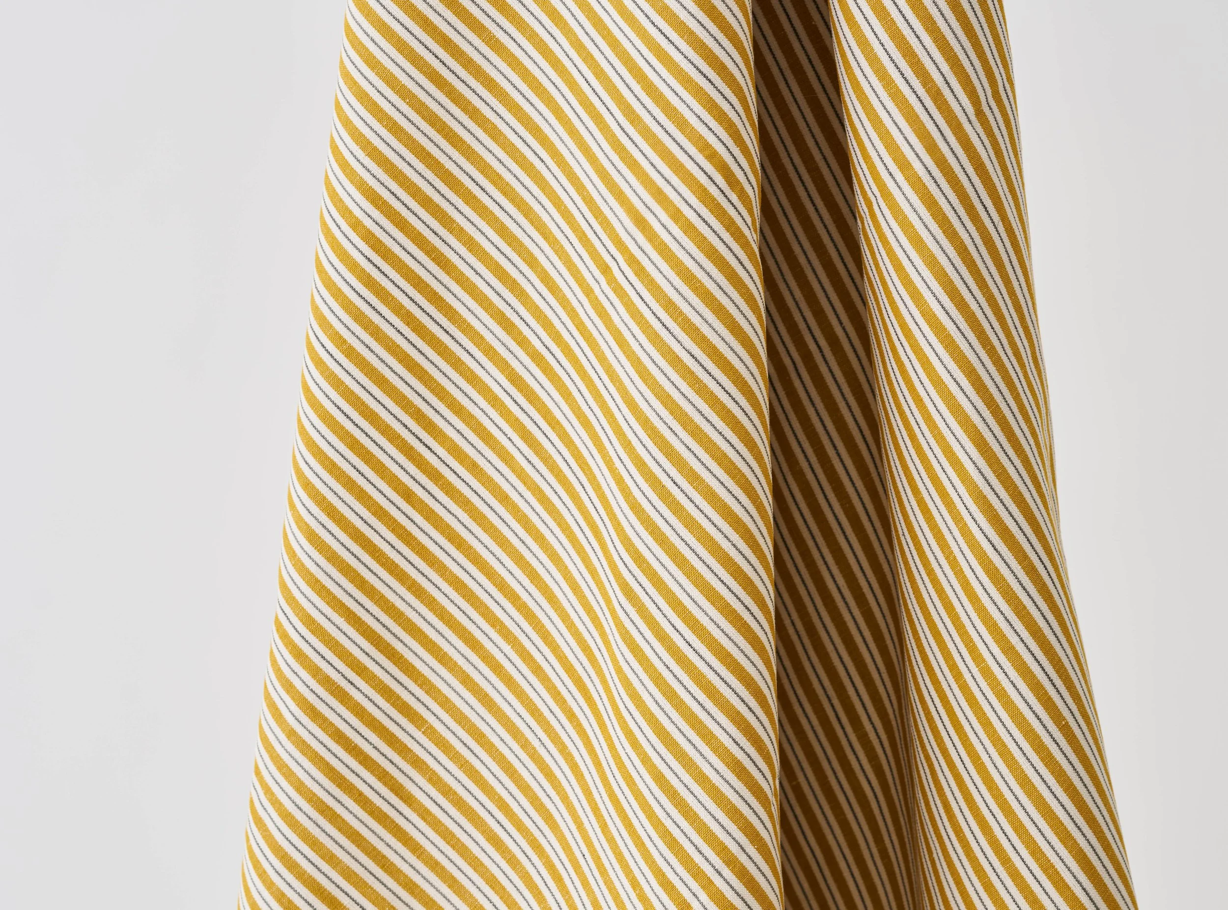 Two Tone Ticking | Gold & Ash