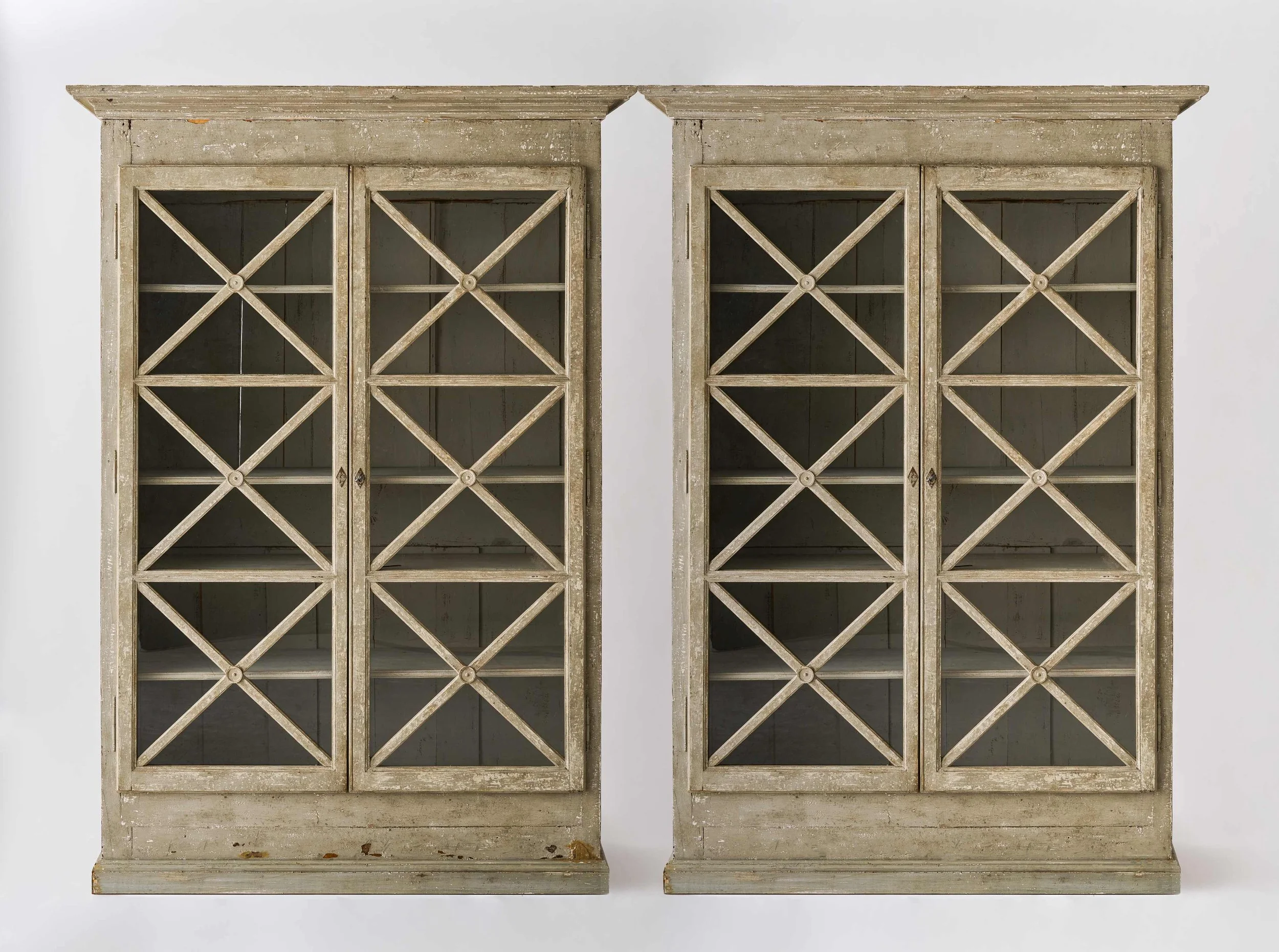 PAIR OF FRENCH GLAZED CABINETS