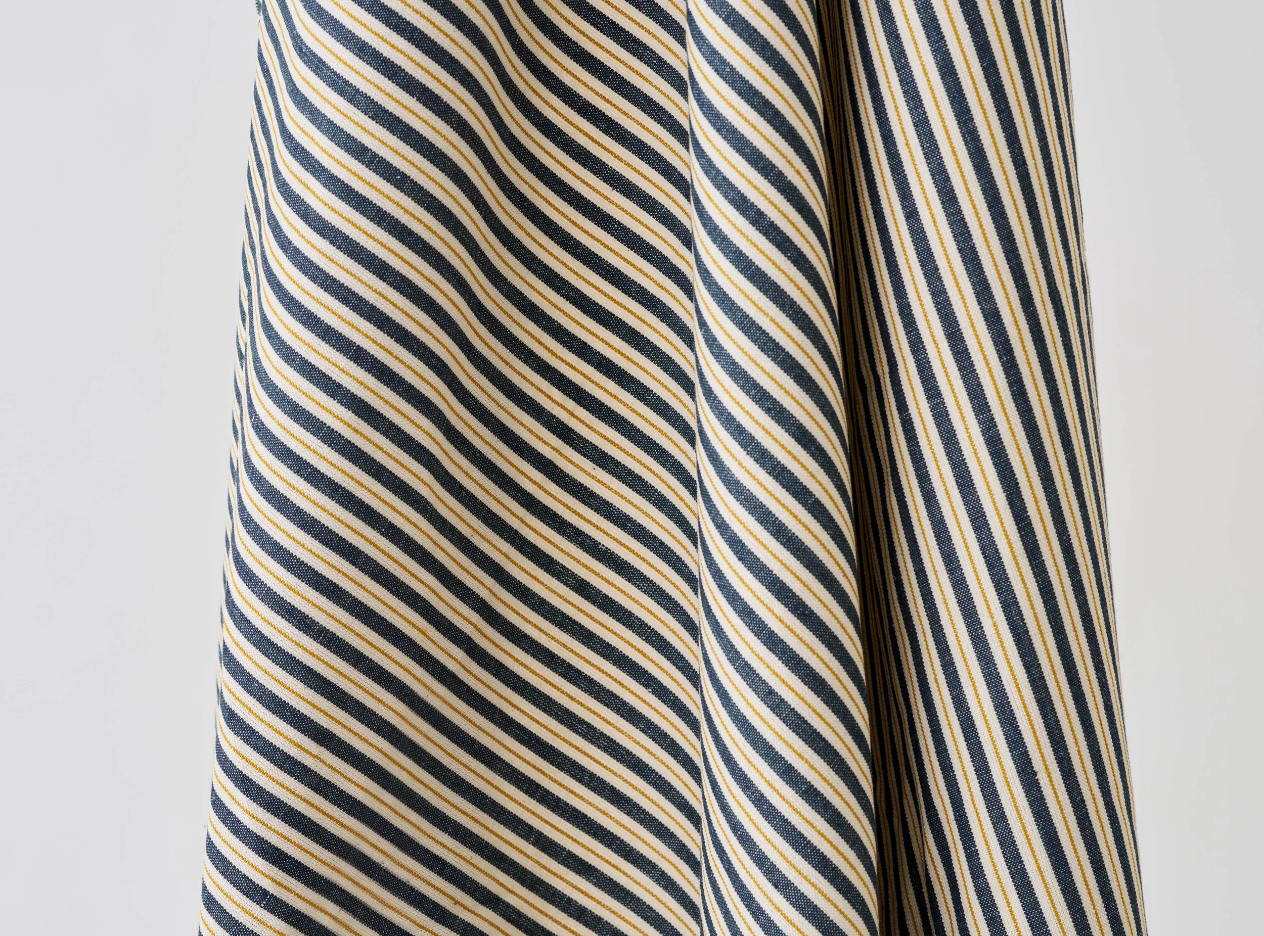 Two Tone Ticking | Navy & Gold