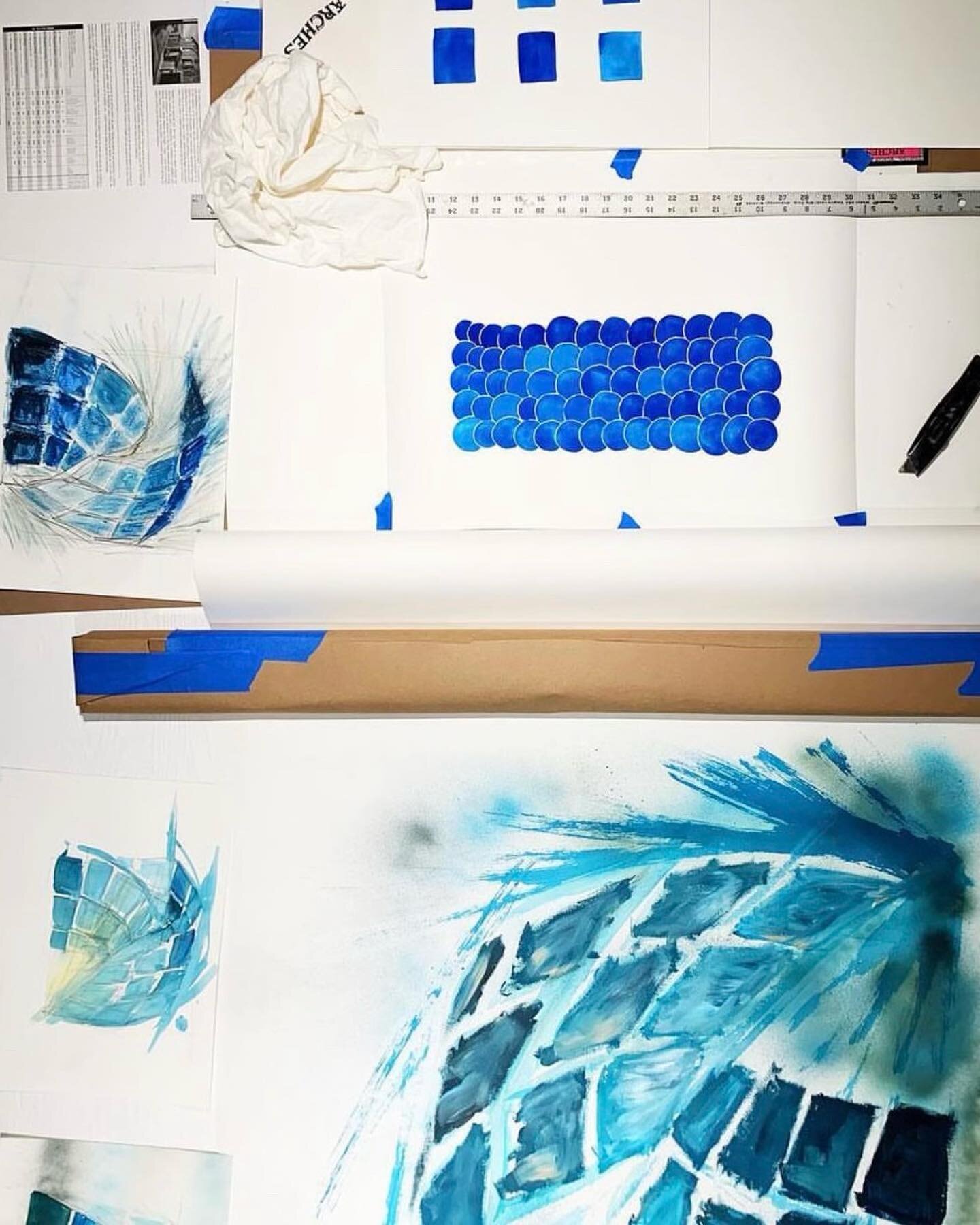 Making waves 🌊 A look at how we turned a 3D sculpture into a 2D mural. 💙 @blakeneysanford 

One of our favorite things to do when working with a new artist is to try new mediums. In this case, the scale was such that we believed a 2D application wo