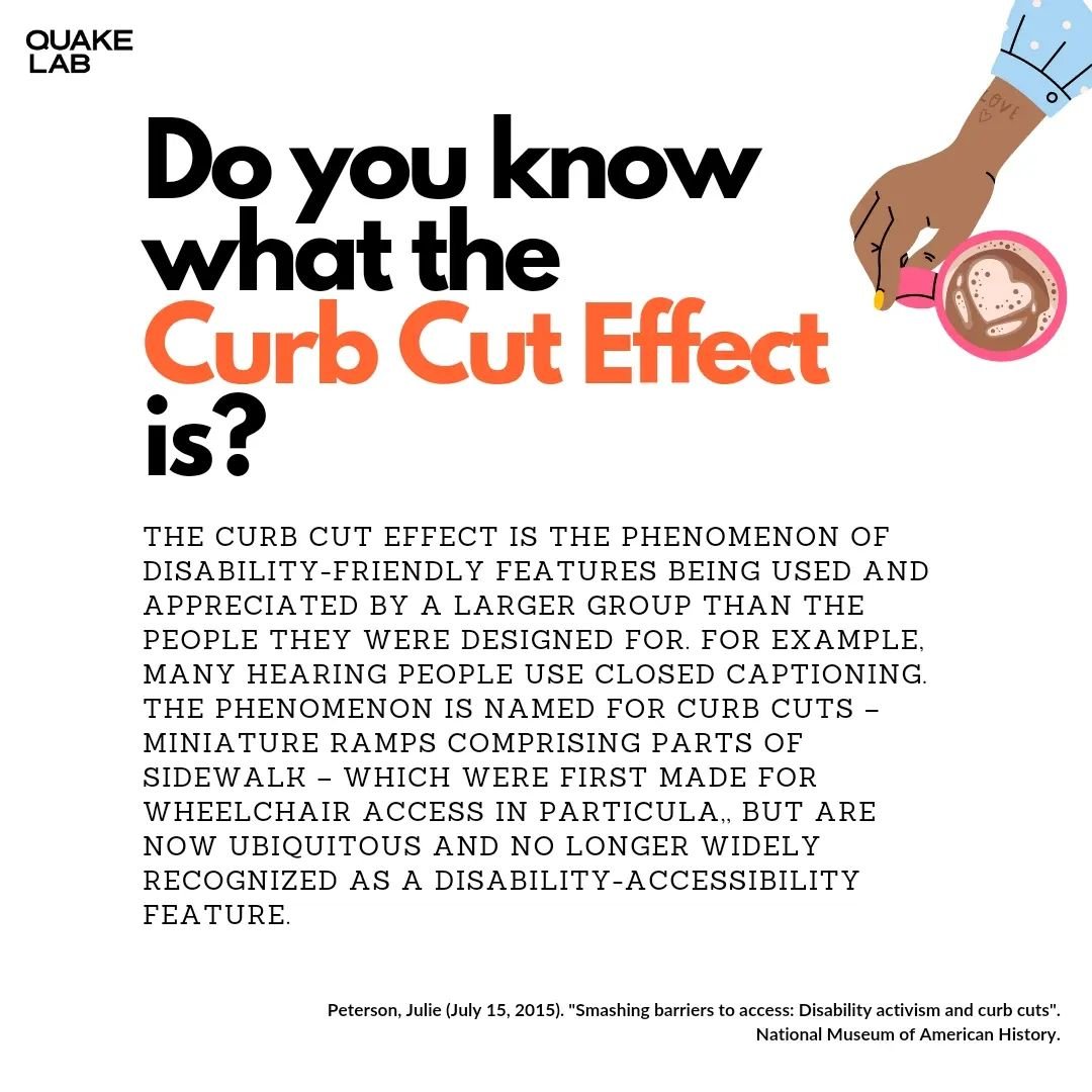 Equity as a Technical Skill means designing for excellence 💯. The Curb Cut Effect is just one of the many reasons we know equitable design isn&rsquo;t just a moral imperative, but the future of business! 
From enhancing accessibility to elevating us