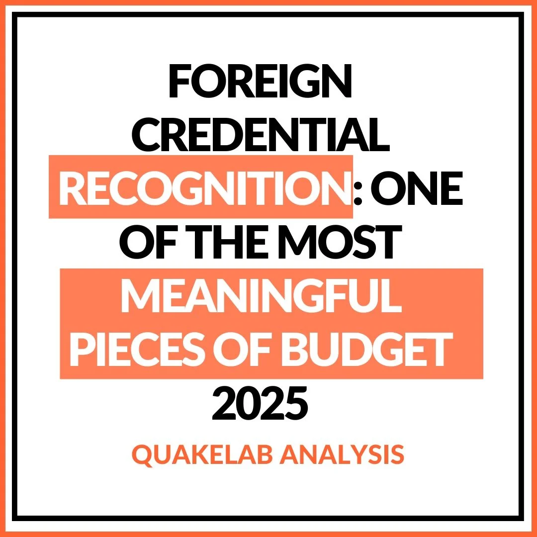 Budget 2025 includes new funding to speed up foreign credential recognition, particularly in health care and construction. It&rsquo;s a small line item, but it touches a long-standing pattern in Canada: recruiting highly skilled immigrants and then c