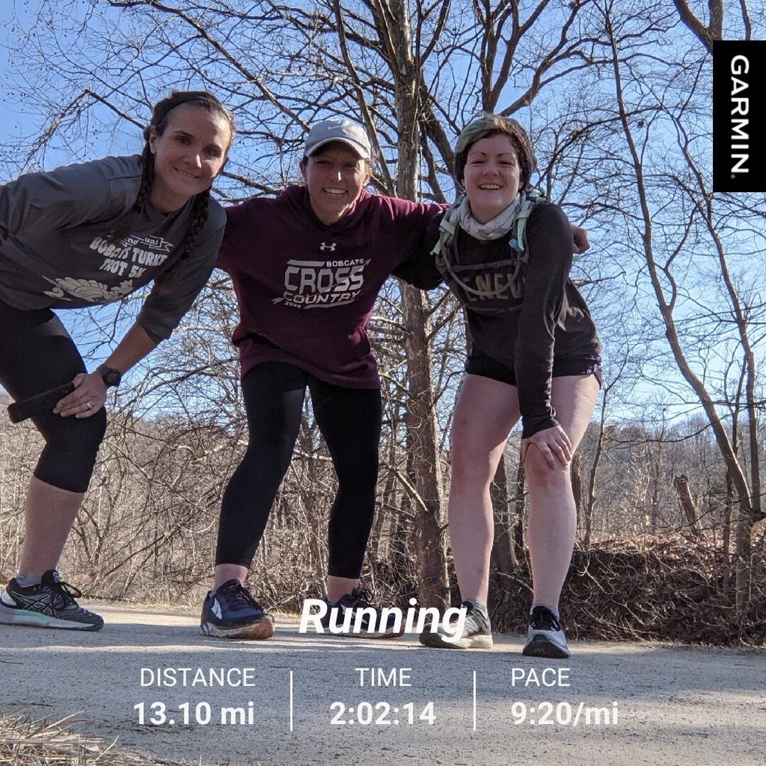 Don&rsquo;t run in front of me &mdash; I may not follow; Don&rsquo;t run behind &mdash; I may not lead; 
Run beside me and just be my friend.

Sunshine, smiles and a sunday long run with two of the best running buddies I've ever accidentally found (o