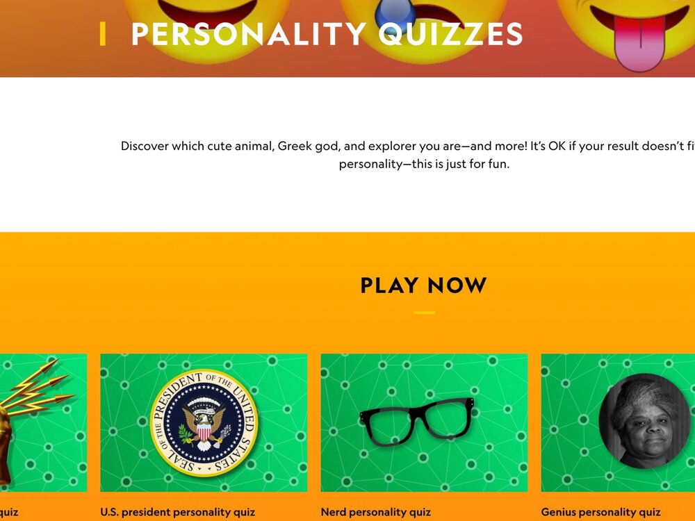 Personality Quizzes