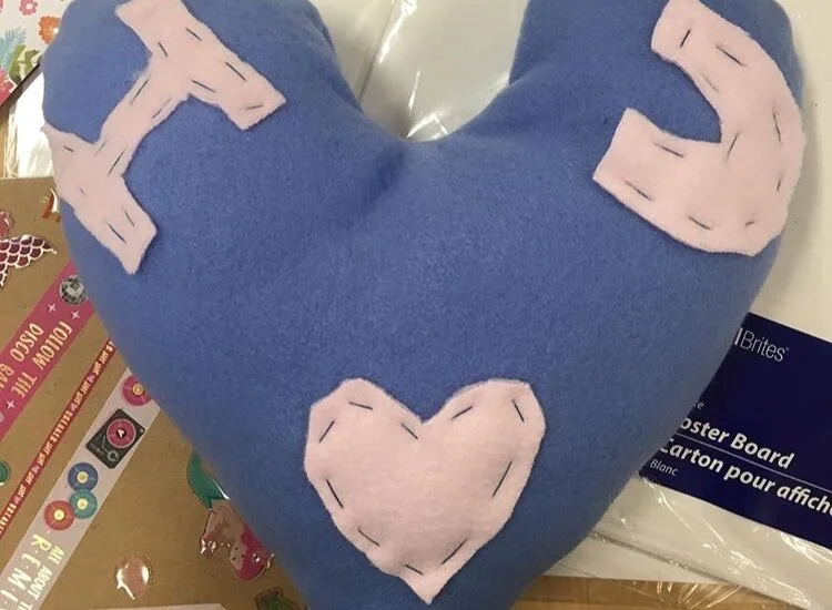 Valentine's day pillow making