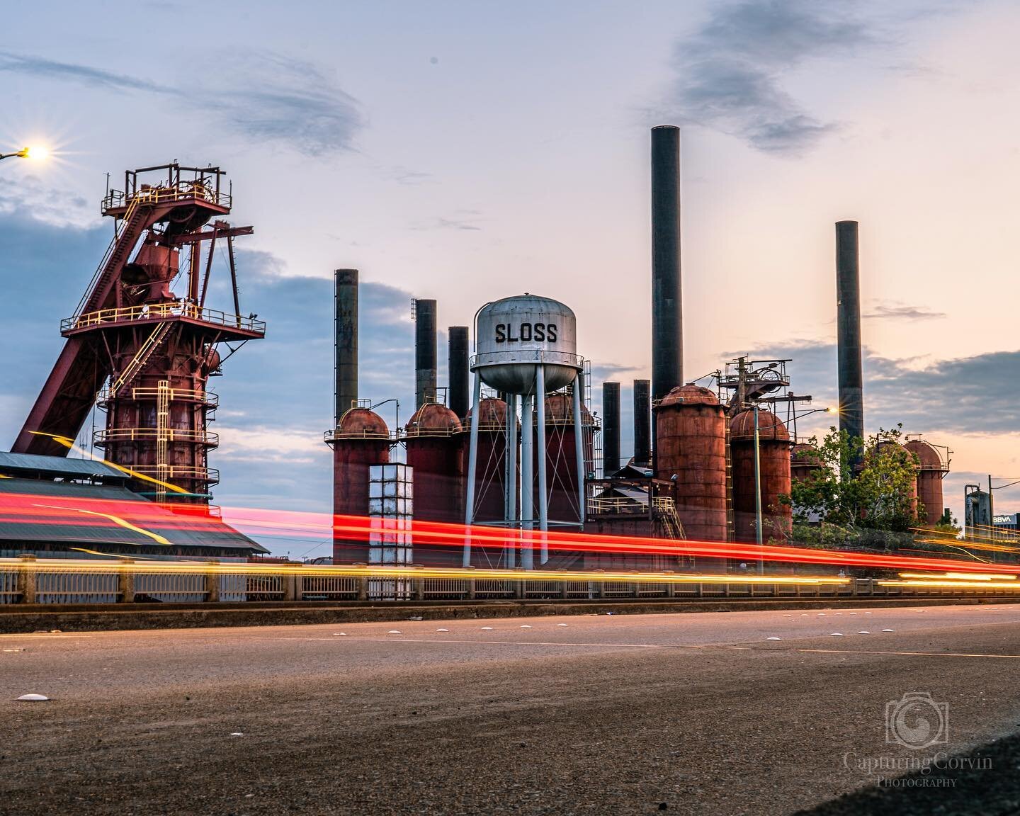 Sloss looking sassy at sunset.
.
.
.
.
.
.
.
.
.
.
#instagrambham #slossfurnace #exploretocreate&nbsp;#alabama&nbsp;#bestoftheyellowhammerstate #bhamnow&nbsp;#sloss #thisisalabama #depthobsessed #inbirmingham #soulgrown_birmingham &nbsp;#lighttrails 