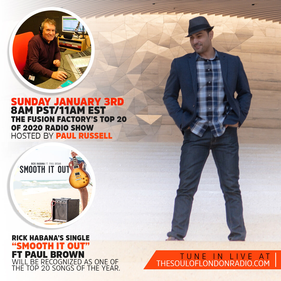 Jan 3rd - The Fusion Factory will recognize "Smooth It Out" as one of their top 20 songs of 2020. Tune in live at 8am pst at TheSoulofLondonRadio.com