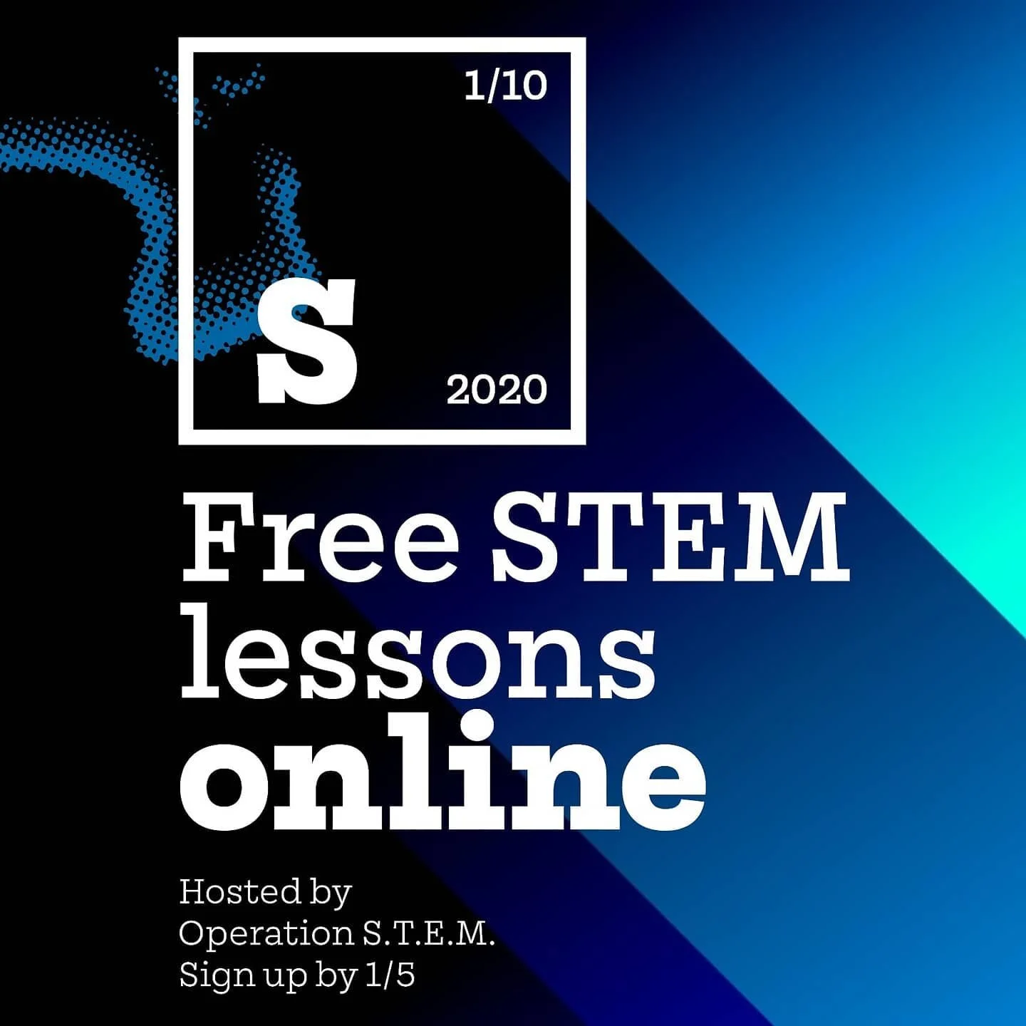 Operation S.T.E.M. is hosting FREE S.T.E.M. lessons for children (3rd - 6th grade) this upcoming January 2021! Starting from January 10th, 2021 to February 14th, 2021, your child can attend virtual lessons about S.T.E.M. every Sunday at 1:00 - 2:30 P