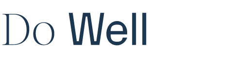 Logo for "Do Well" on a plain background.